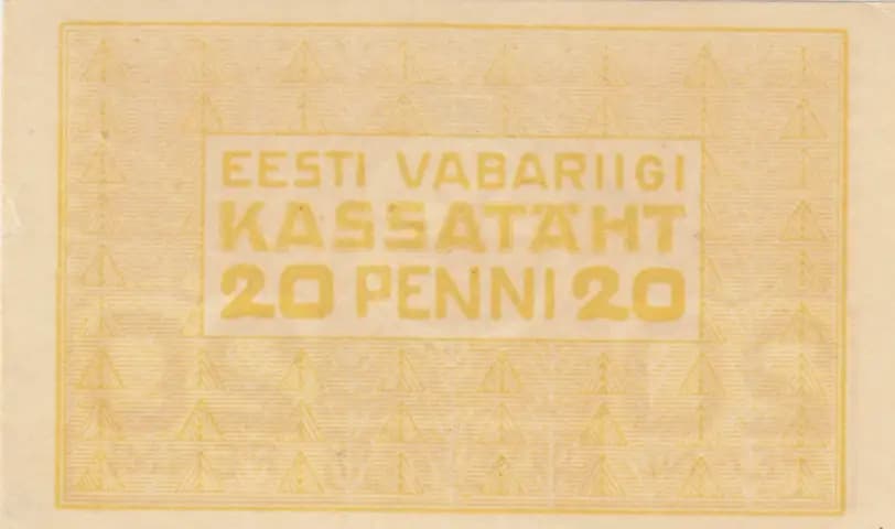 20 penni 1919 from Estonia, P-41 (1919) — image 2