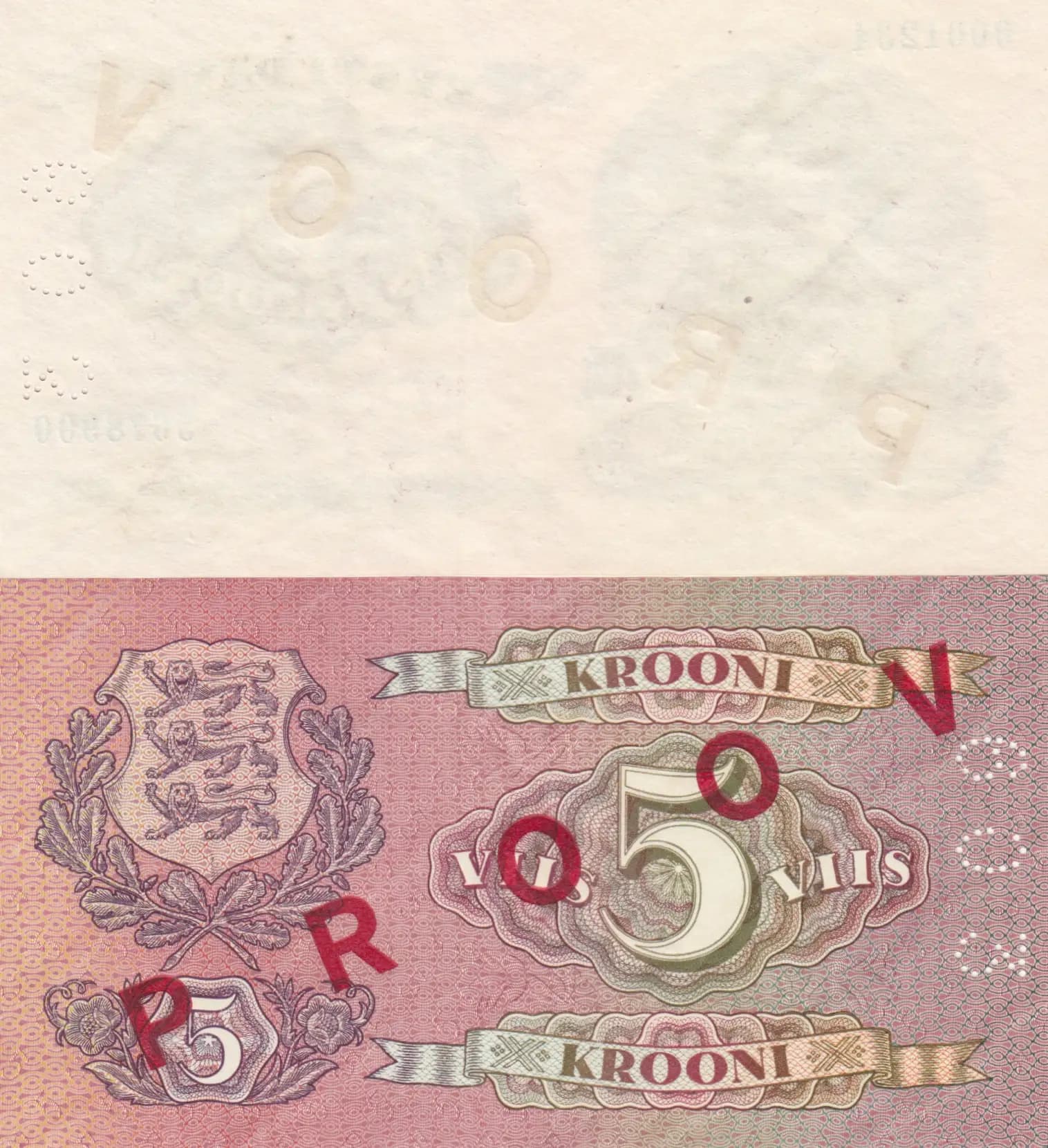 5 krooni 1929 specimen from Estonia, P-62s (1929) — image 2