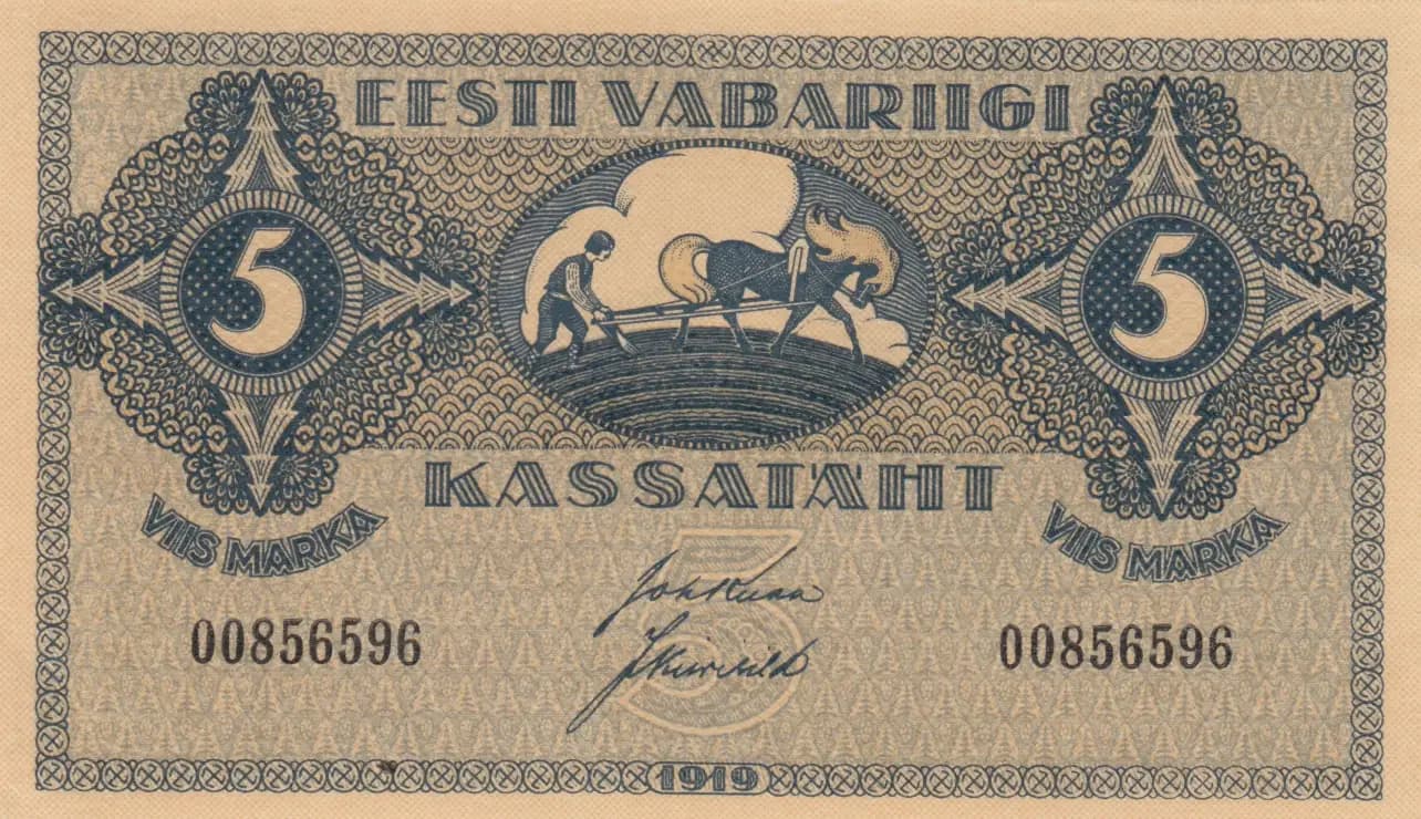 5 marka 1919  from Estonia, P-45