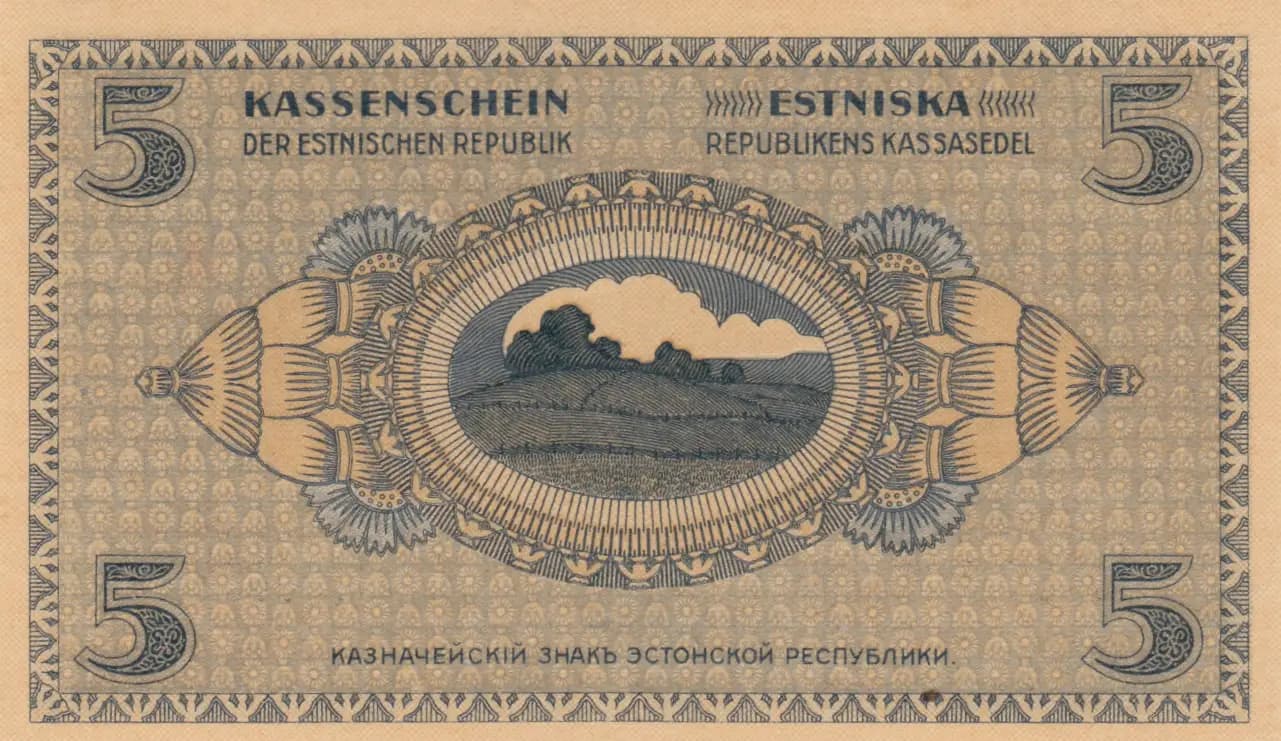 5 marka 1919  from Estonia, P-45 (1919) — image 2