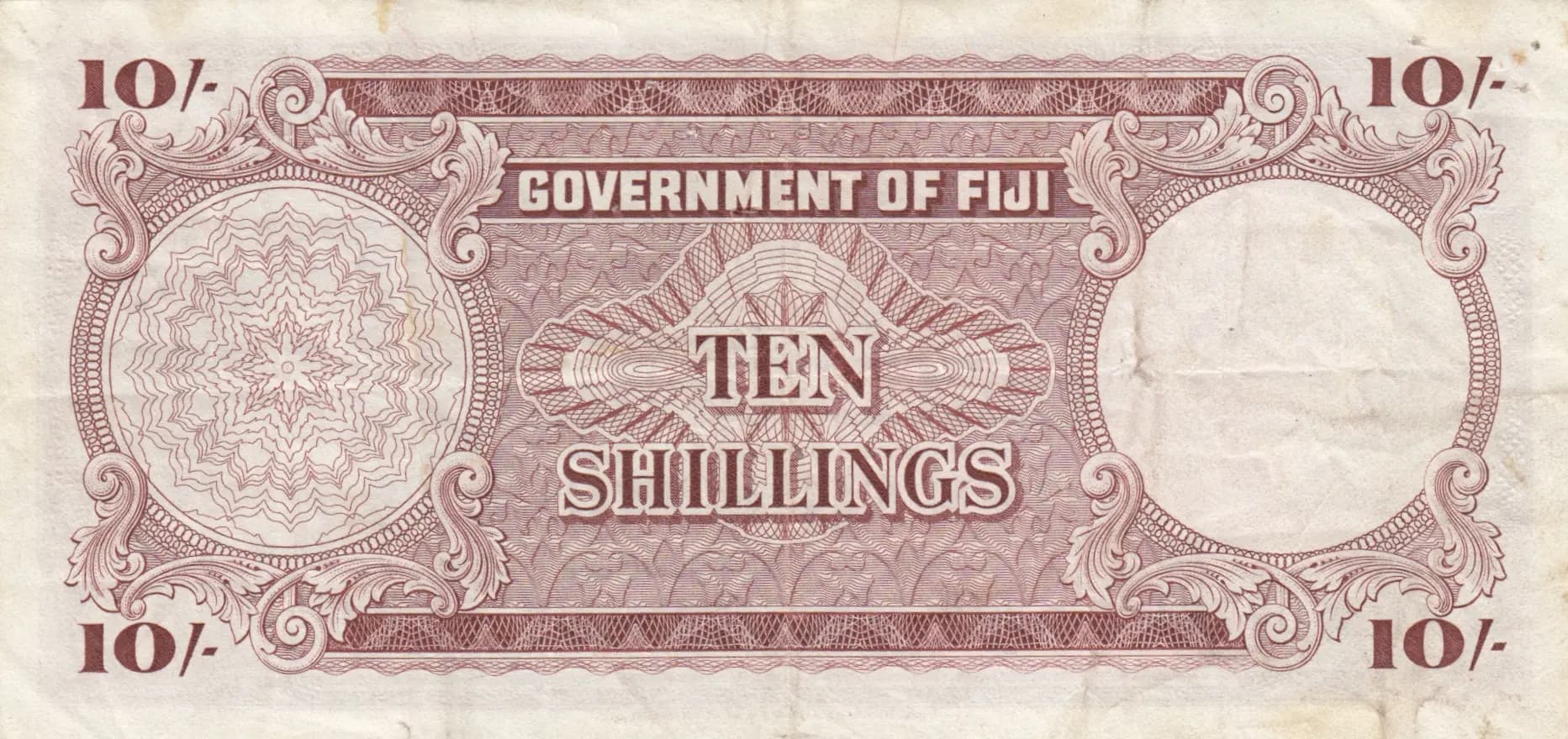 10 shillings 1962 from Fiji, P-52c (1962) — image 2