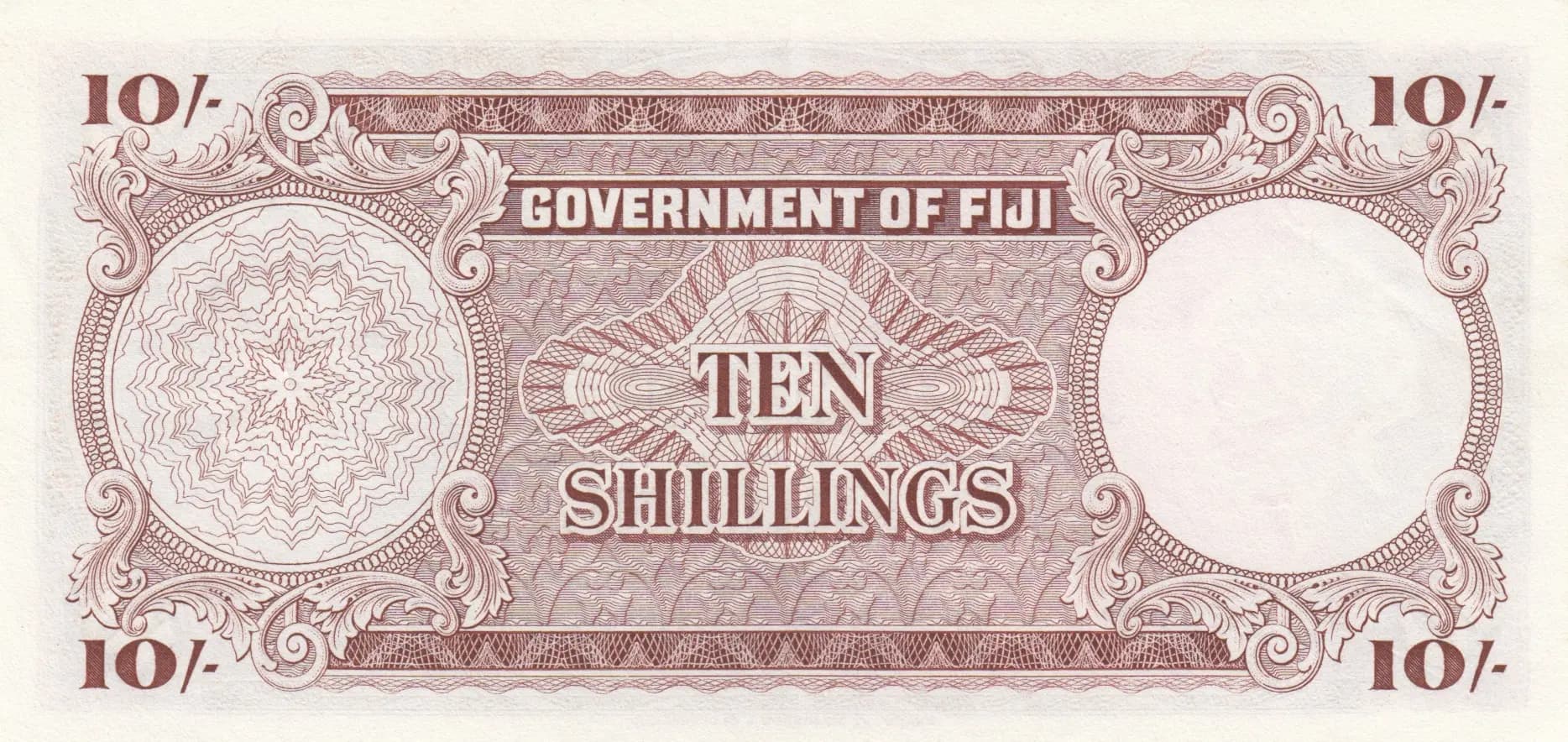 10 shillings 1964 from Fiji, P-52d (1964) — image 2