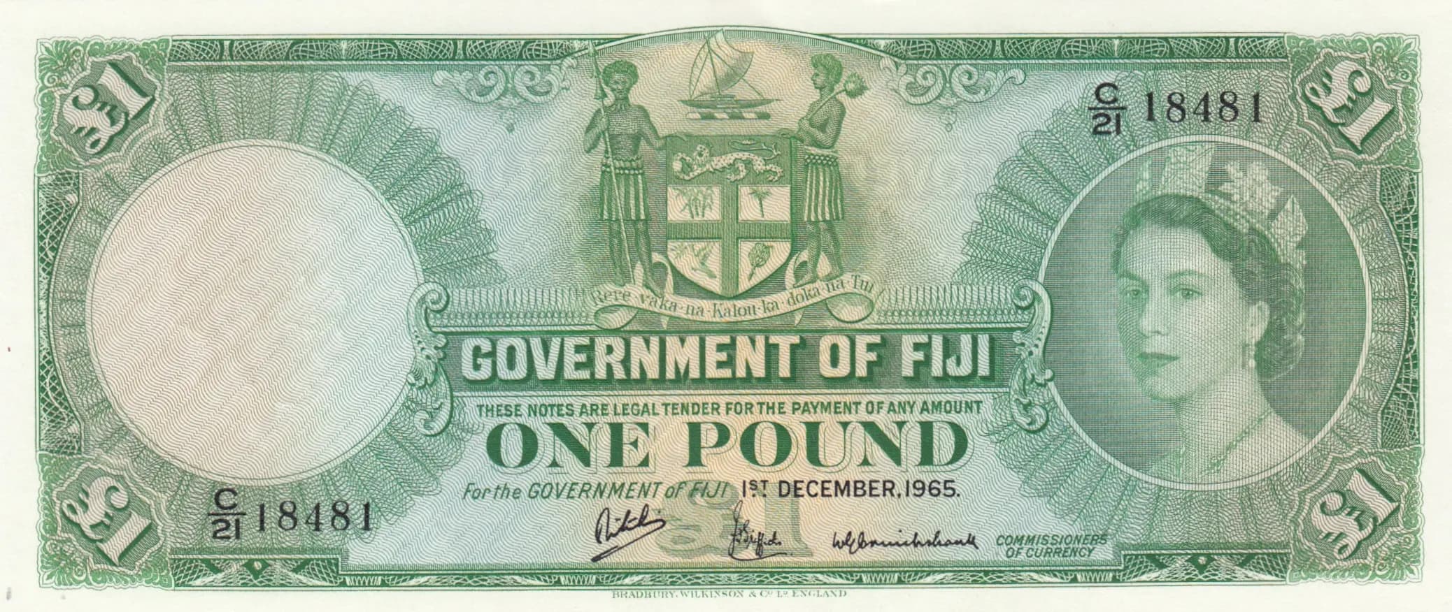1 pound 1965 from Fiji, P-53h