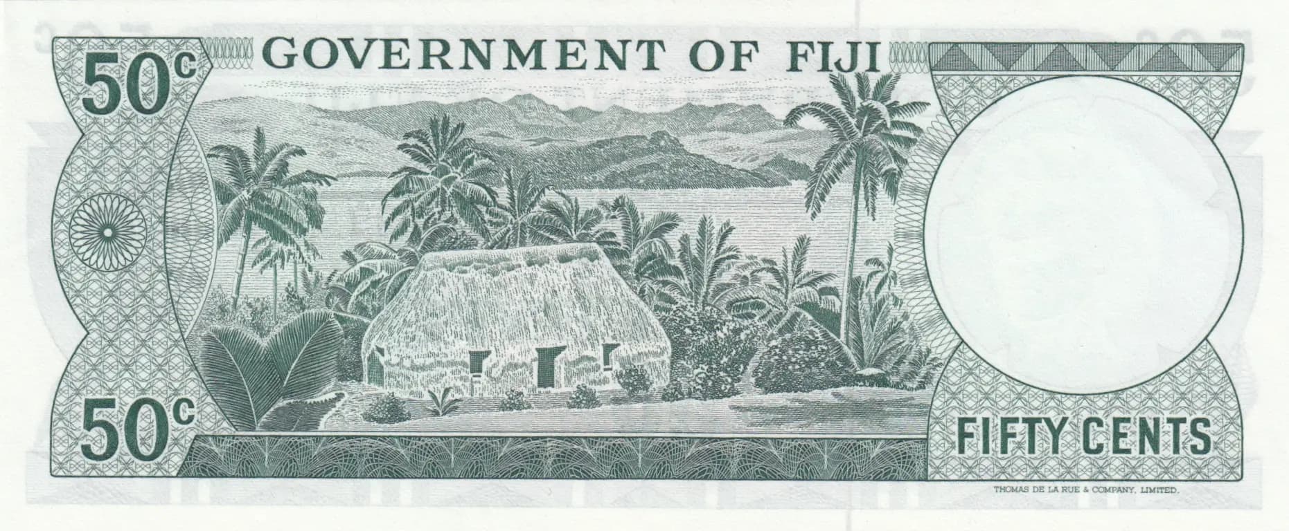 50 cents 1971 from Fiji, P-64a (1971) — image 2