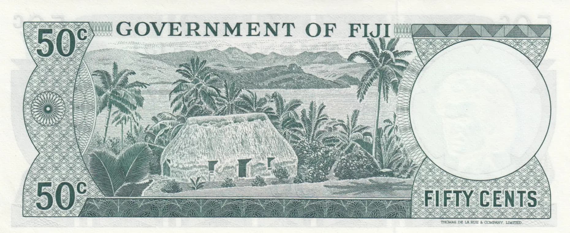 50 cents 1969 from Fiji, P-58 (1969) — image 2