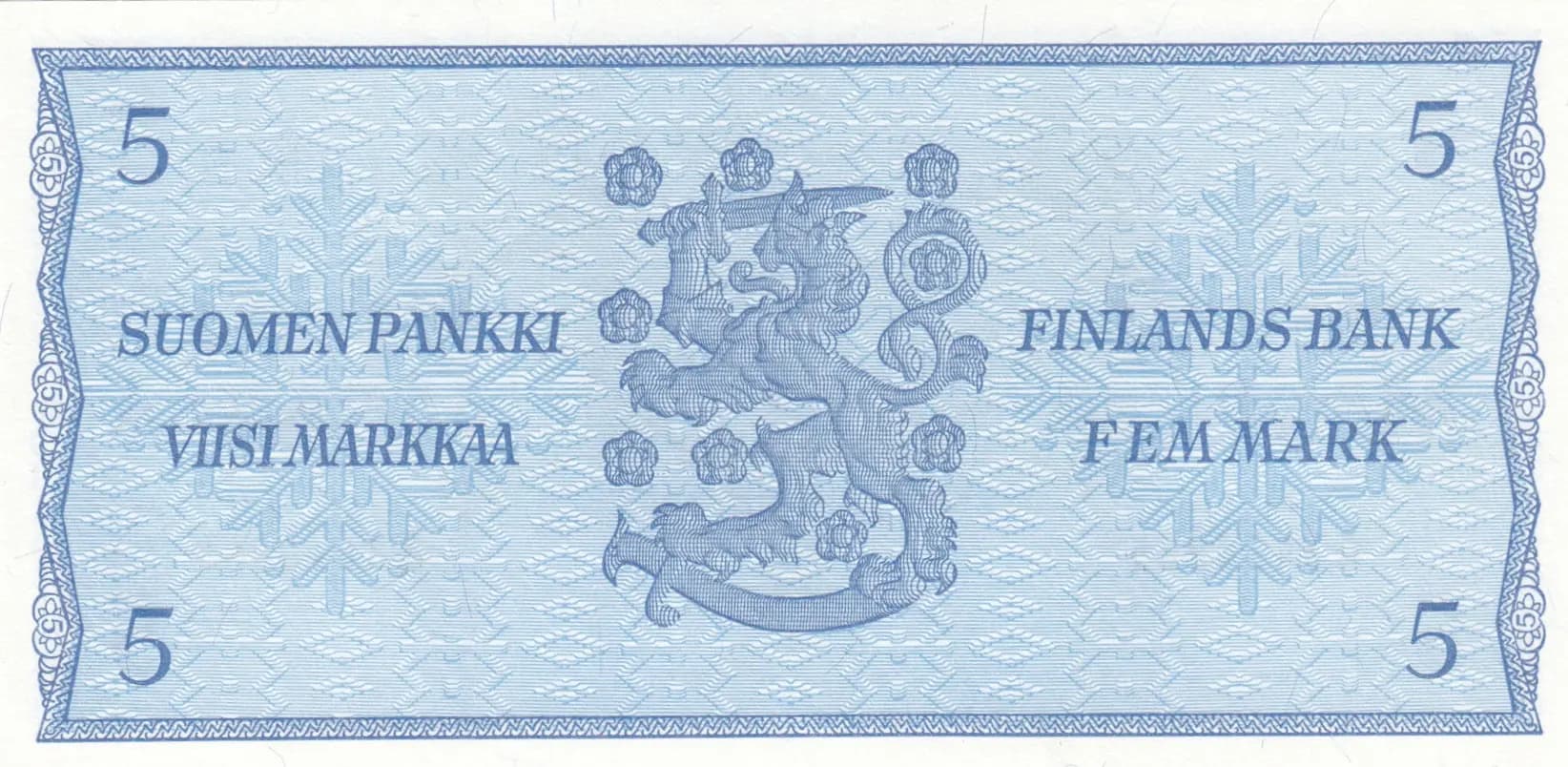 5 markkaa 1963 from Finland, P-106A (1963) — image 2