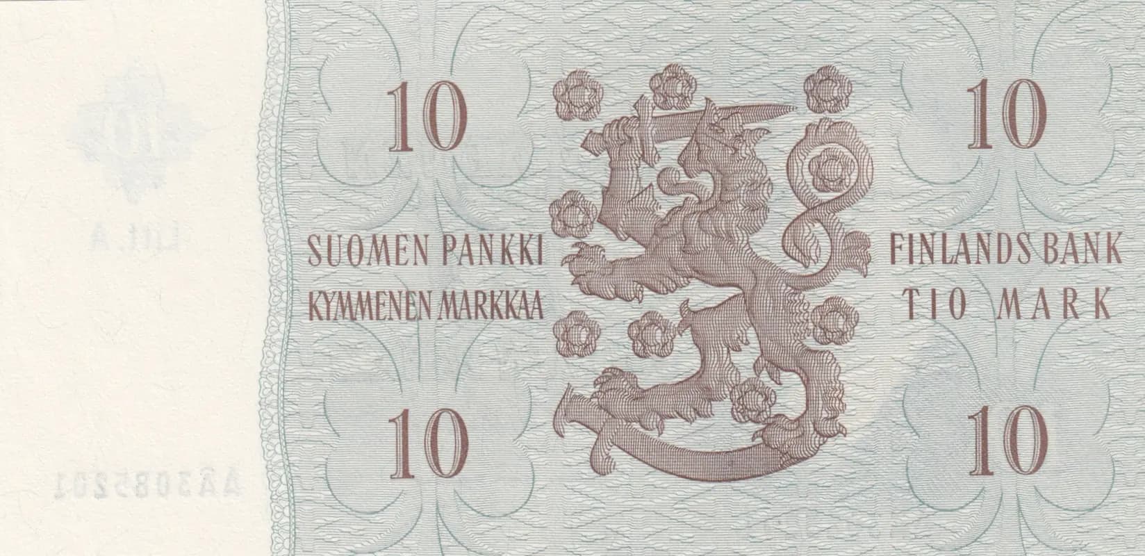 10 markkaa 1963 from Finland, P-104 (1963) — image 2