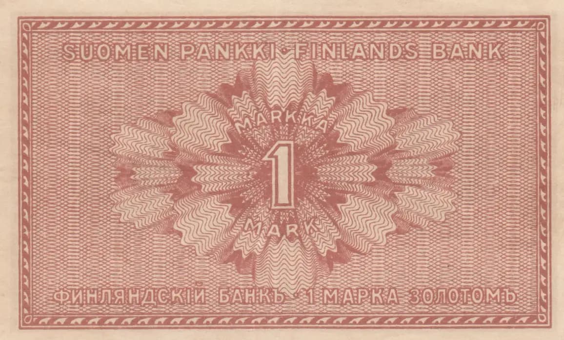 1 markkaa 1918 from Finland, P-19G(1) (1918) — image 2