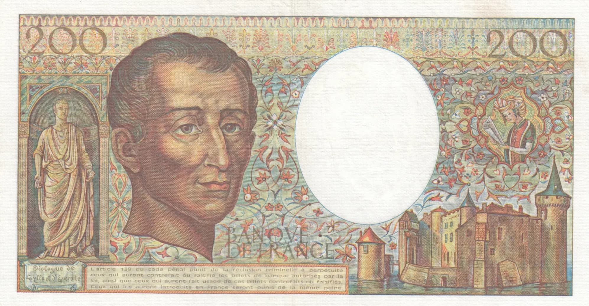 200 francs 1983 from France, P-155a (1983) — image 2