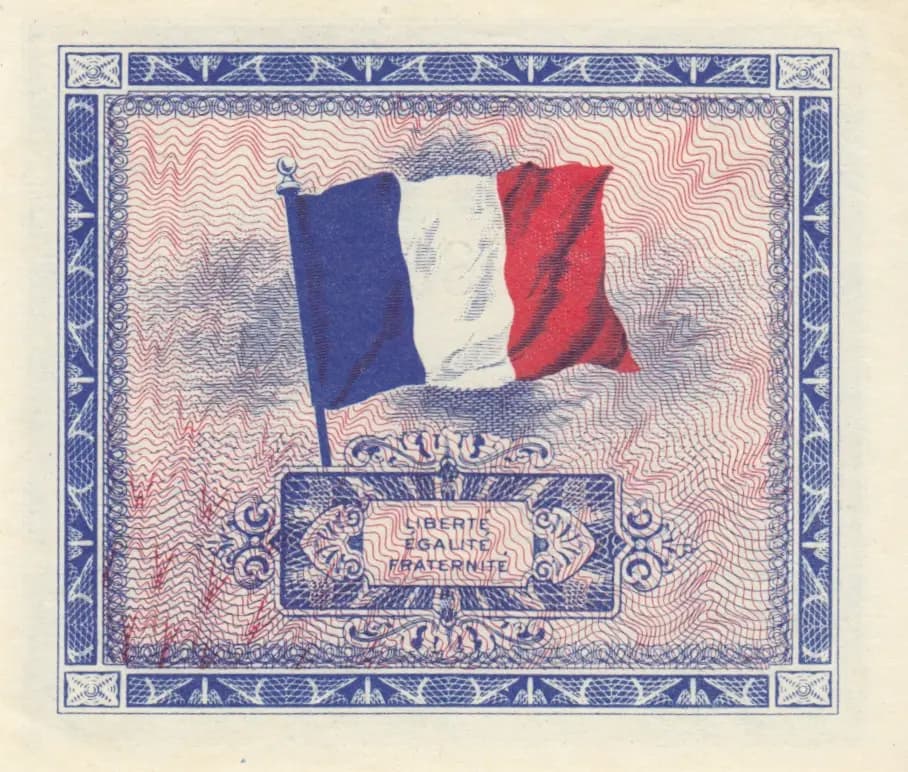 2 francs 1944 from France, P-114a (1944) — image 2