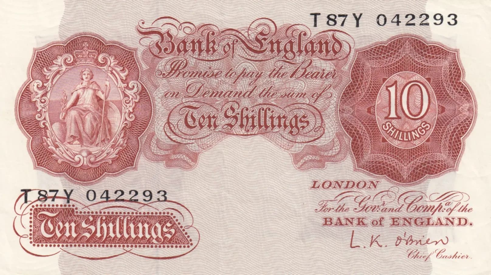 10 shillings 1948 from Great Britain, P-368c