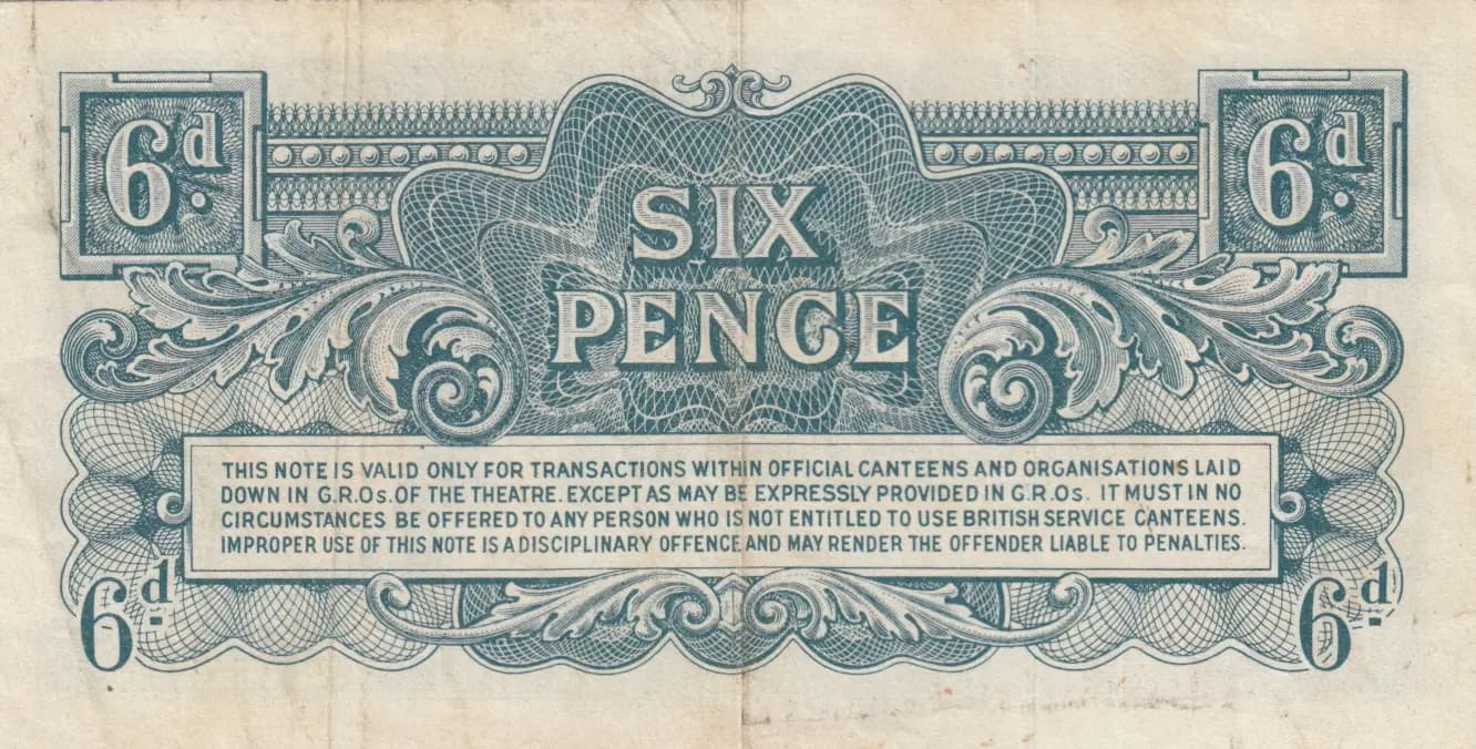 6 pence 1948 from Great Britain, P-M17a (1948) — image 2