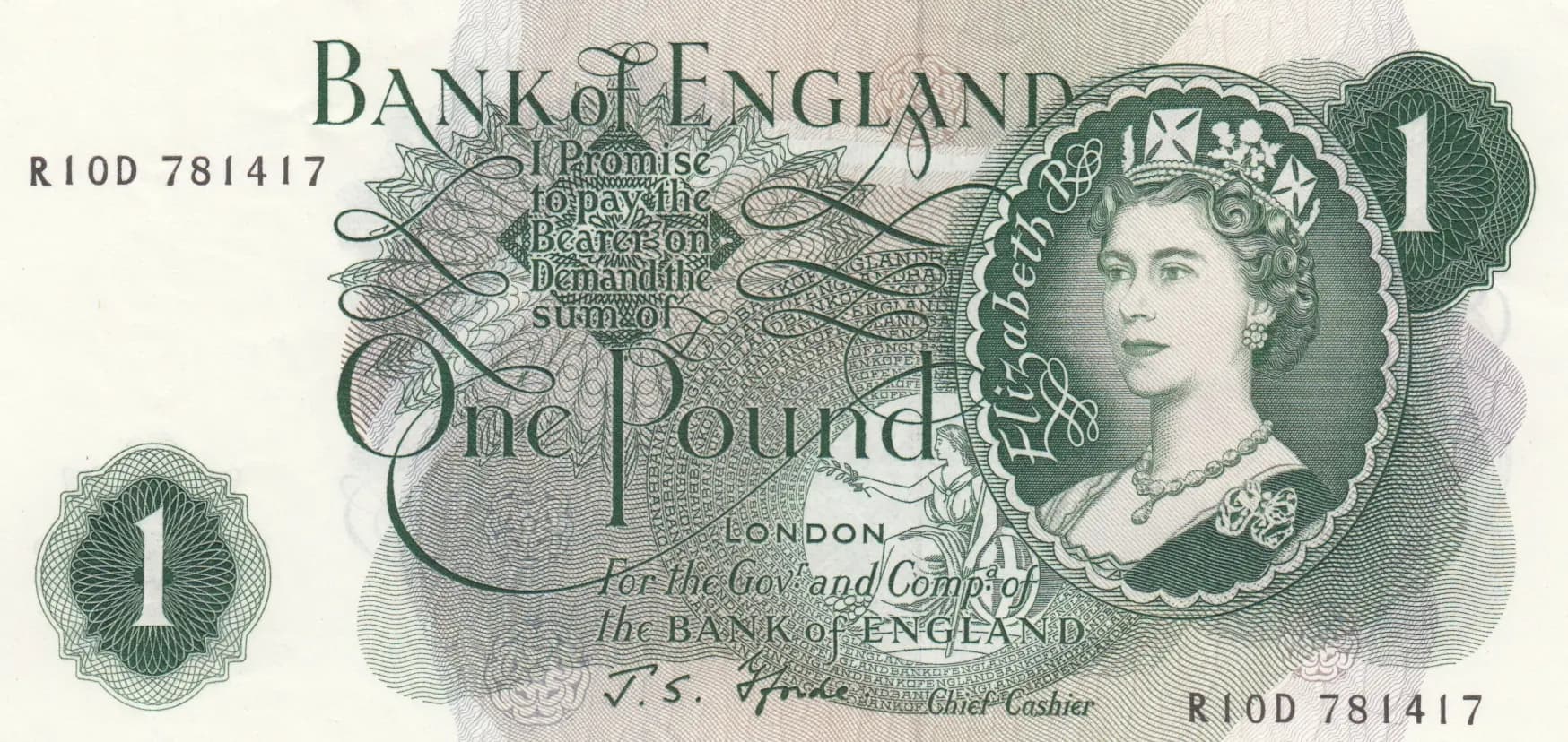 1 pound 1960 from Great Britain, P-374e (1960) — image 1