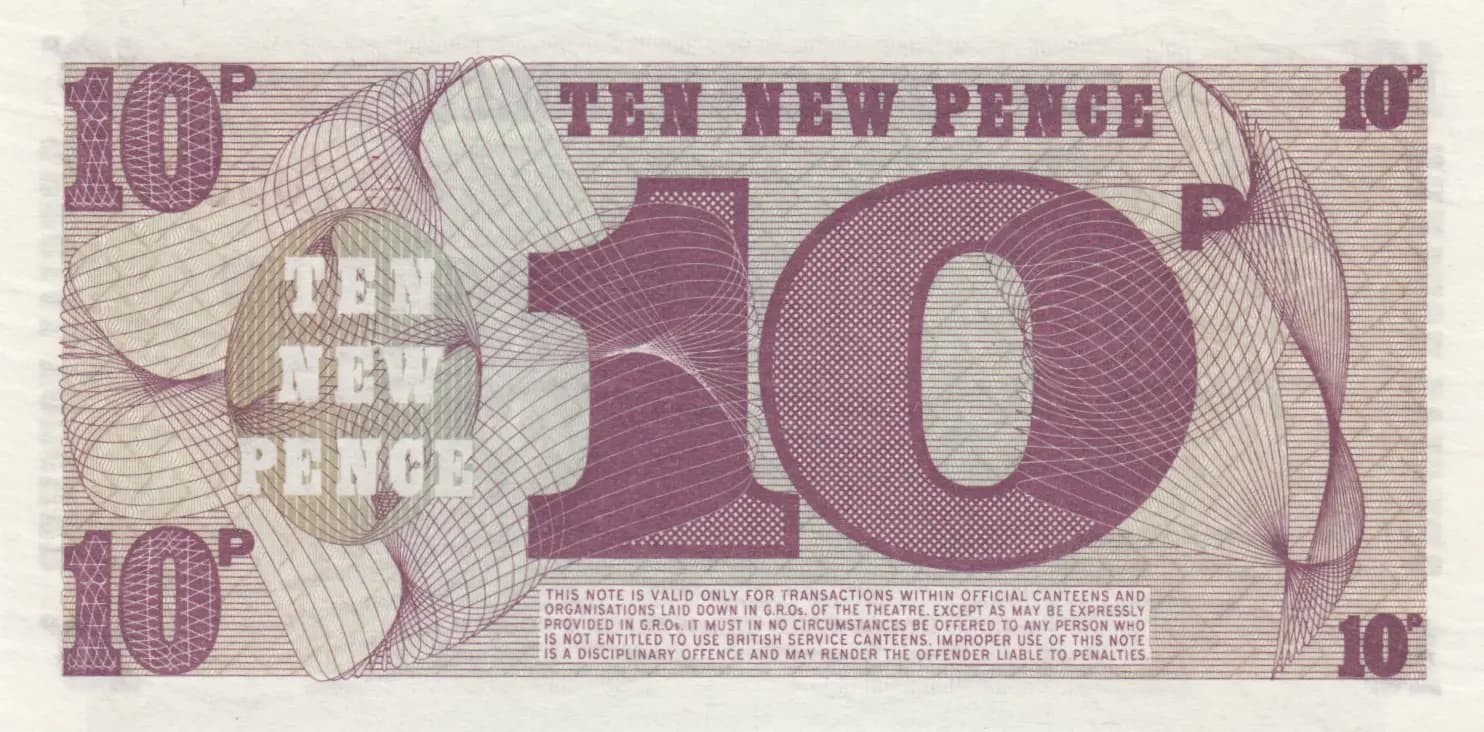10 new pence 1972 from Great Britain, P-M45 (1972) — image 2