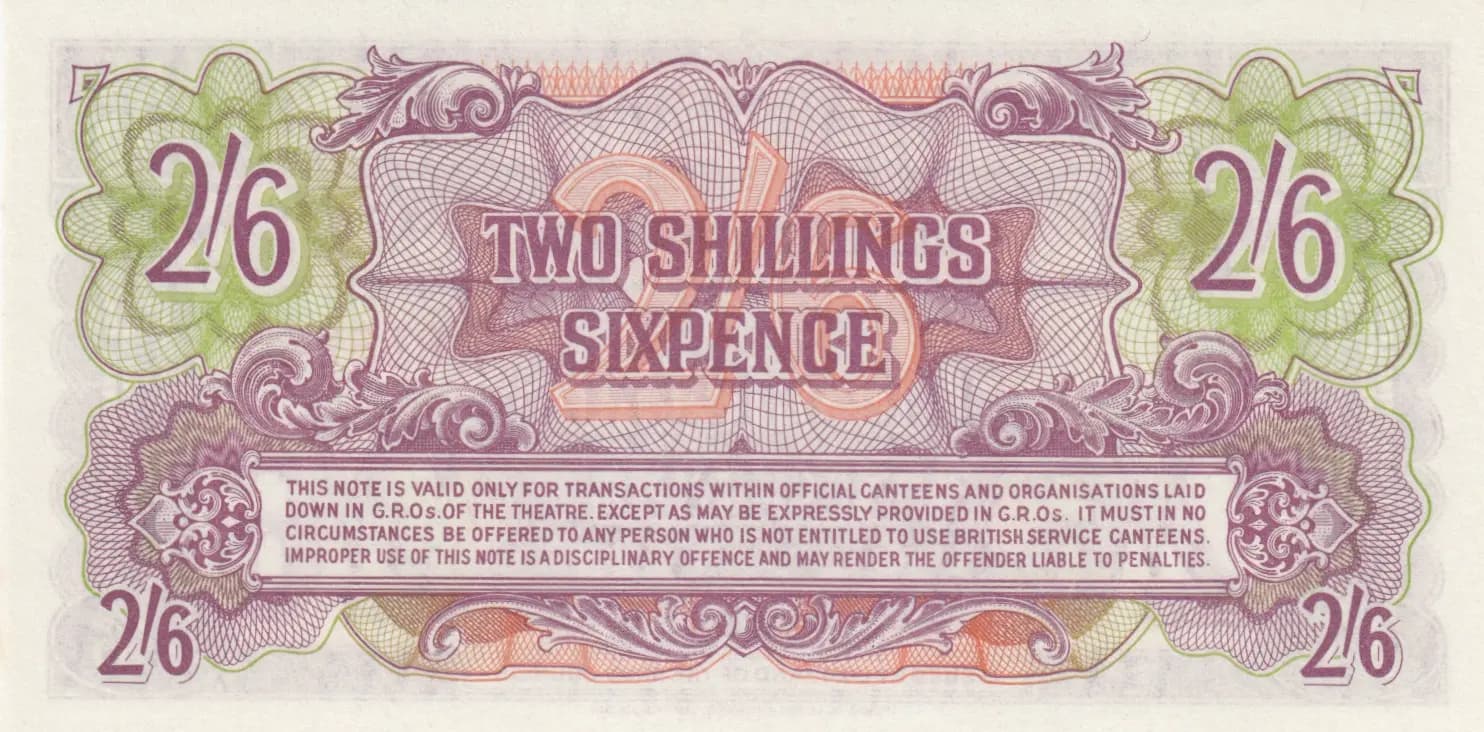 2 shillings 6 pence 1948 from Great Britain, P-M19b (1948) — image 2