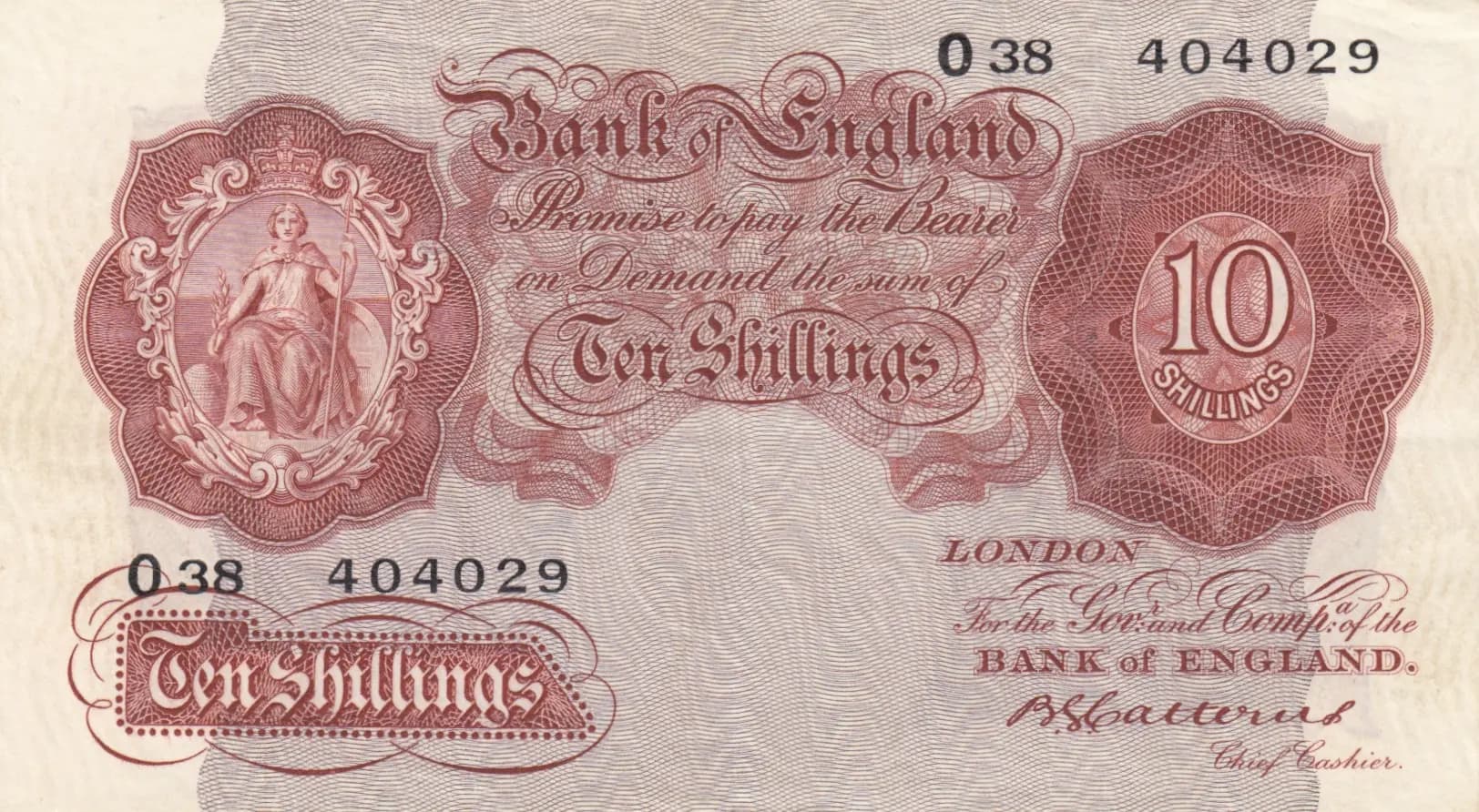 10 shillings 1928 from Great Britain, P-362b