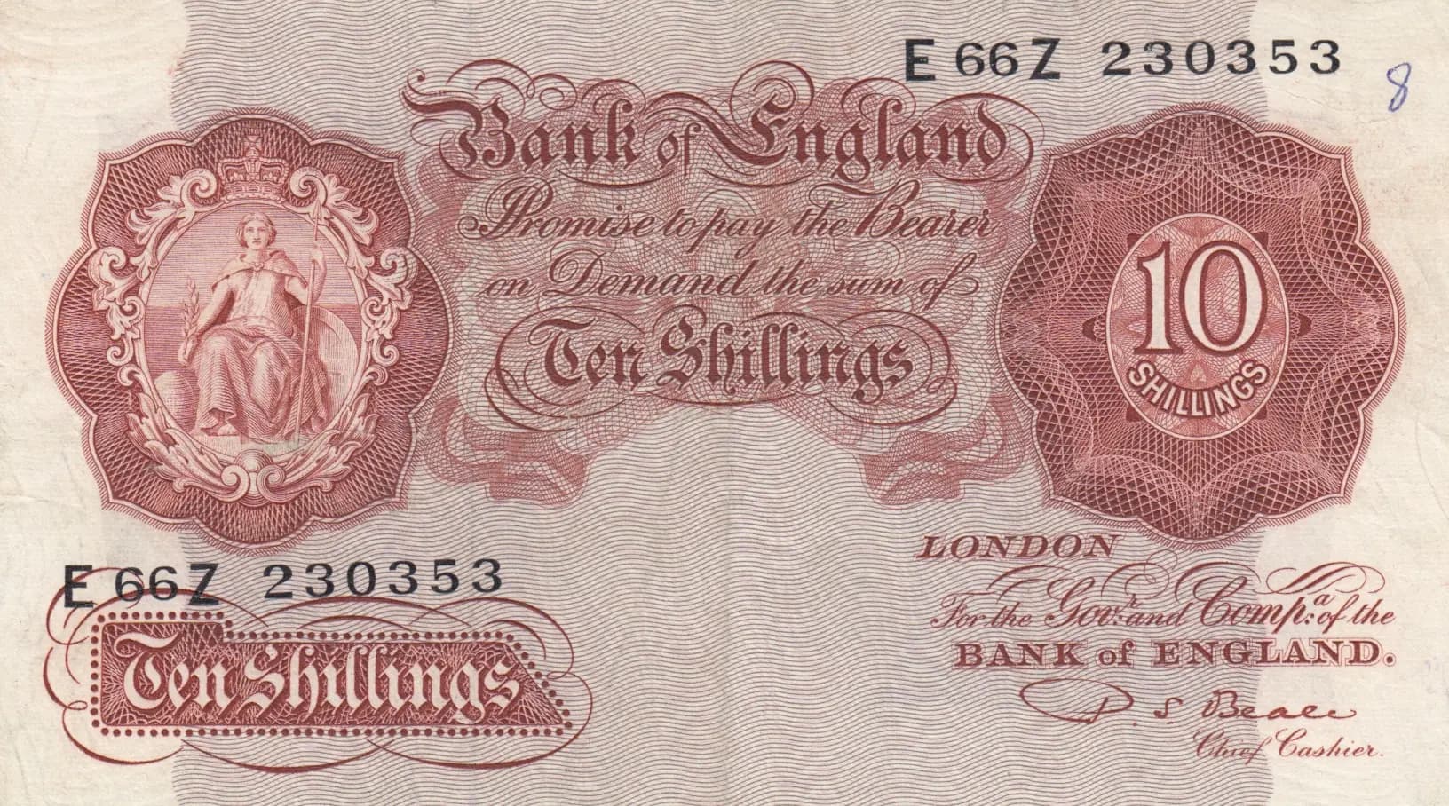 10 shillings 1948 from Great Britain, P-368b (1948) — image 1