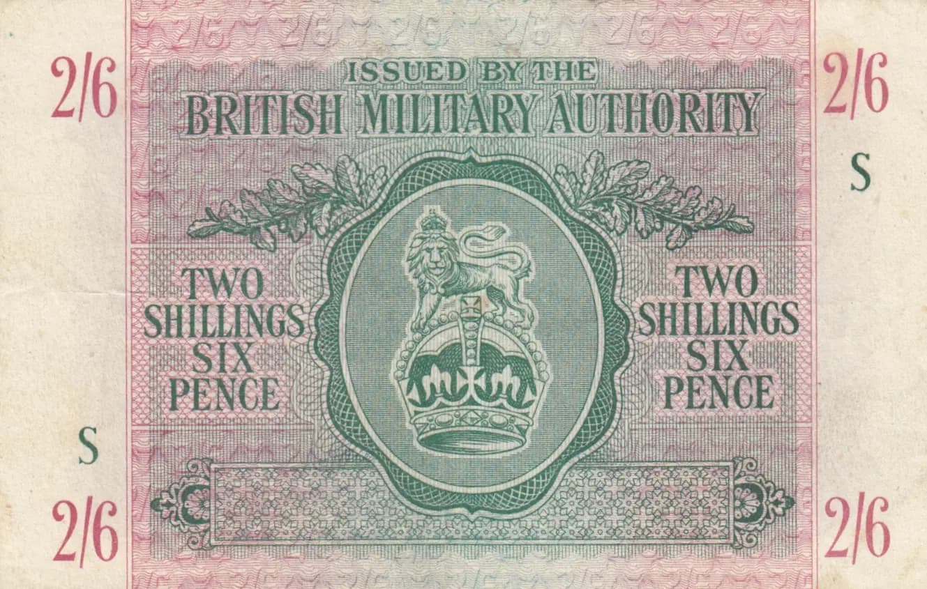 2 shillings 6 pence 1943 from Great Britain, P-M3 (1943) — image 1