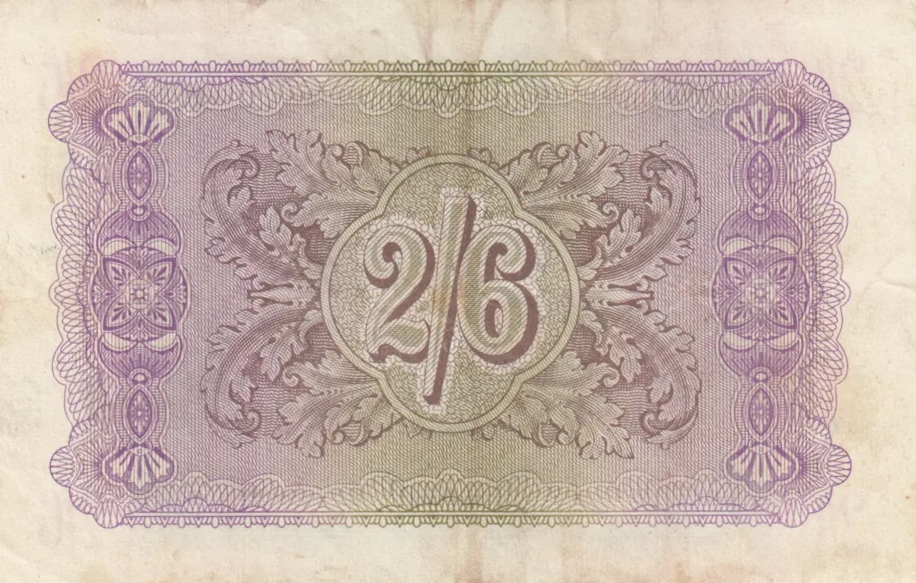 2 shillings 6 pence 1943 from Great Britain, P-M3 (1943) — image 2