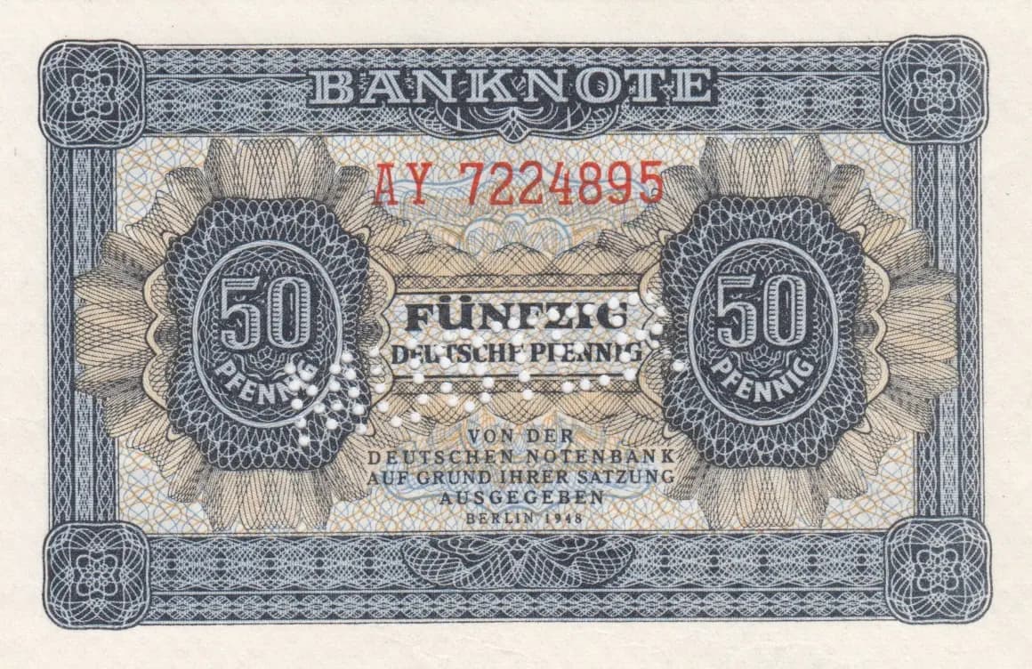 50 pfennig 1948 specimen from Germany, Democratic Republic, P-8bs (1948) — image 1