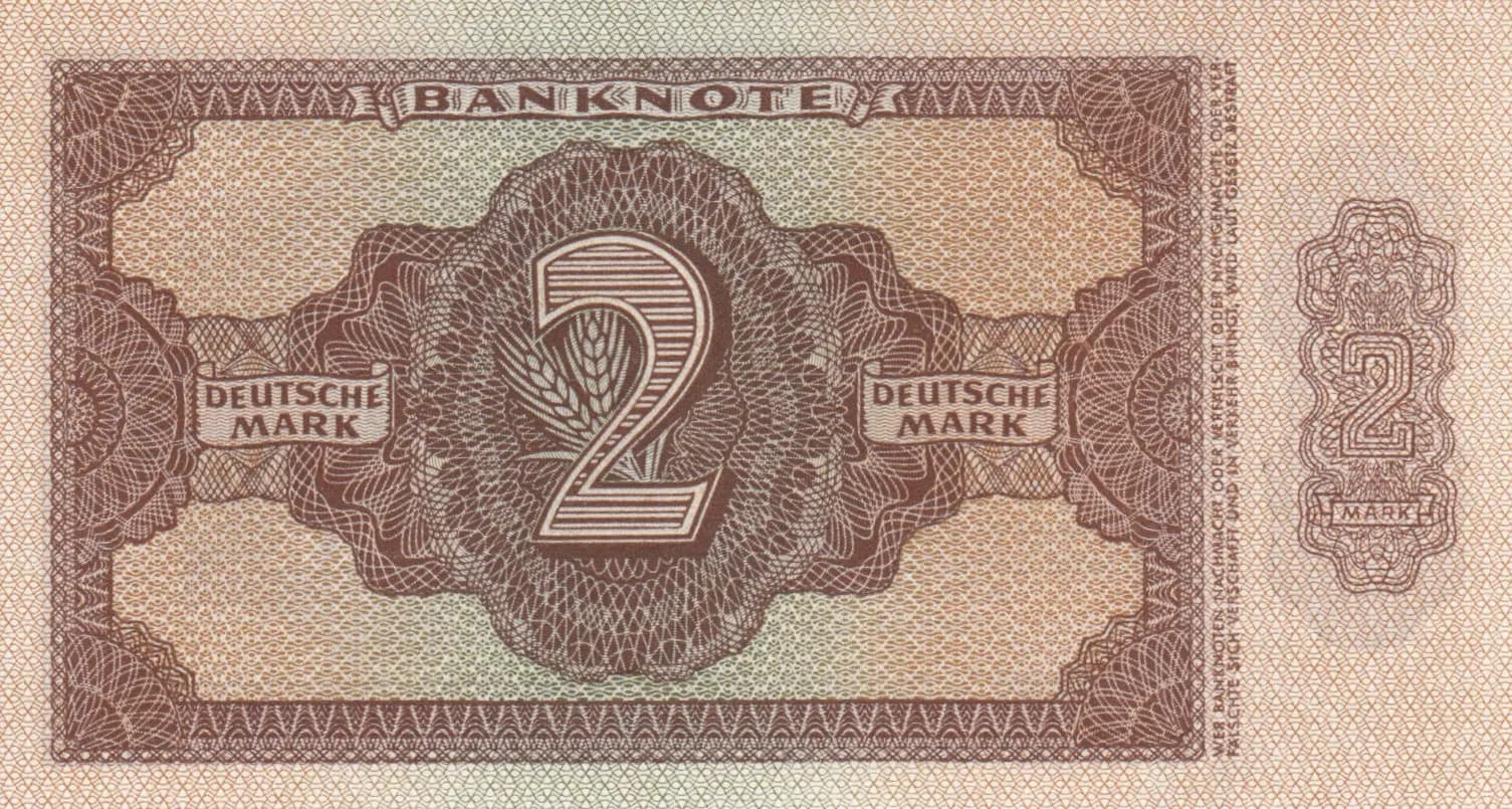 2 mark 1948 from Germany, Democratic Republic, P-10b (1948) — image 2