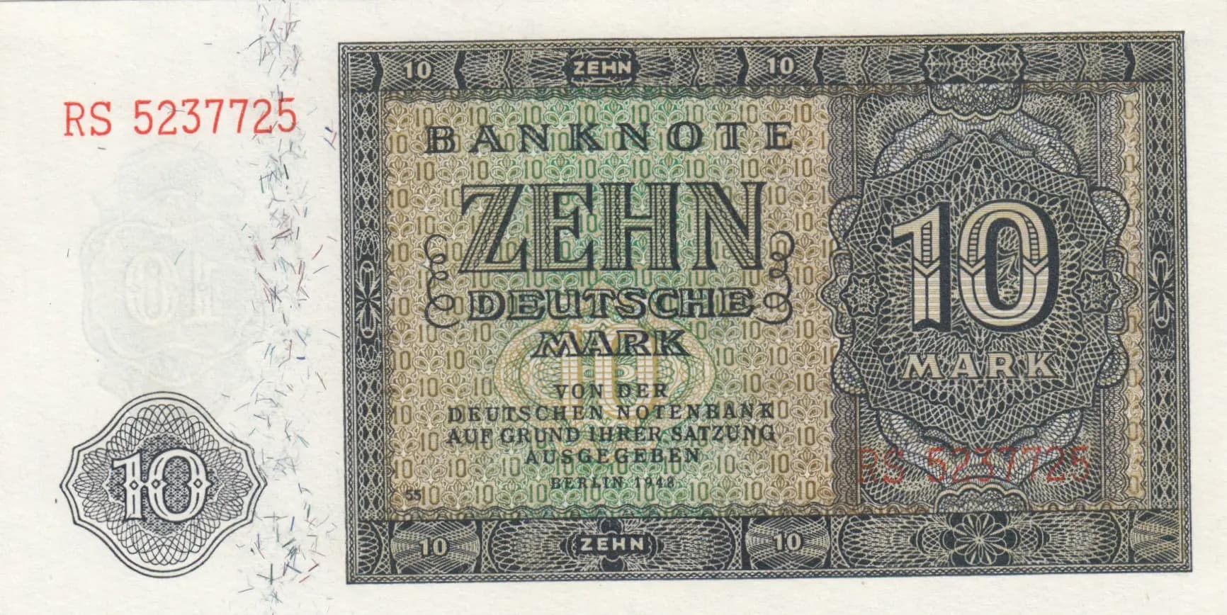 10 mark 1948 from Germany, Democratic Republic, P-12b