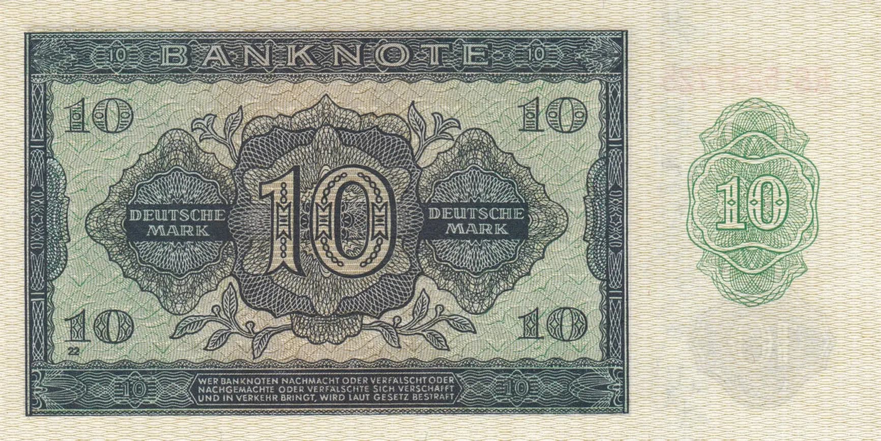 10 mark 1948 from Germany, Democratic Republic, P-12b (1948) — image 2