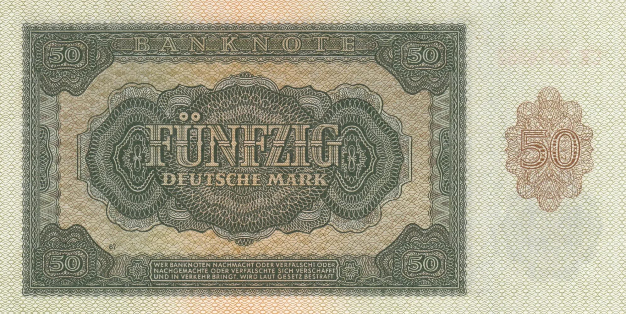 50 mark 1948 from Germany, Democratic Republic, P-14b (1948) — image 2