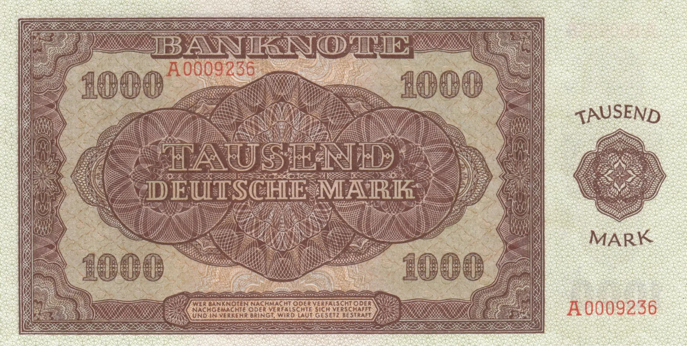 1000 mark 1948 from Germany, Democratic Republic, P-16 (1948) — image 2