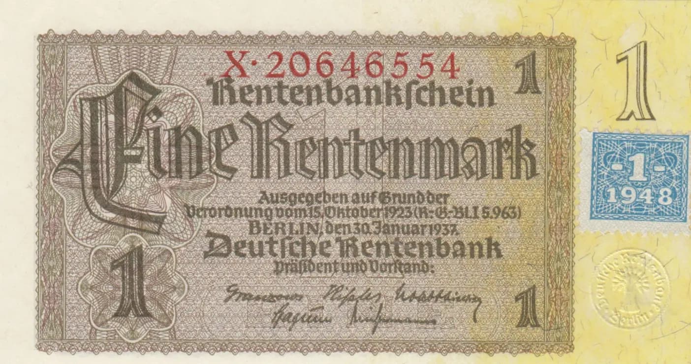 1 mark 1948 from Germany, Democratic Republic, P-1