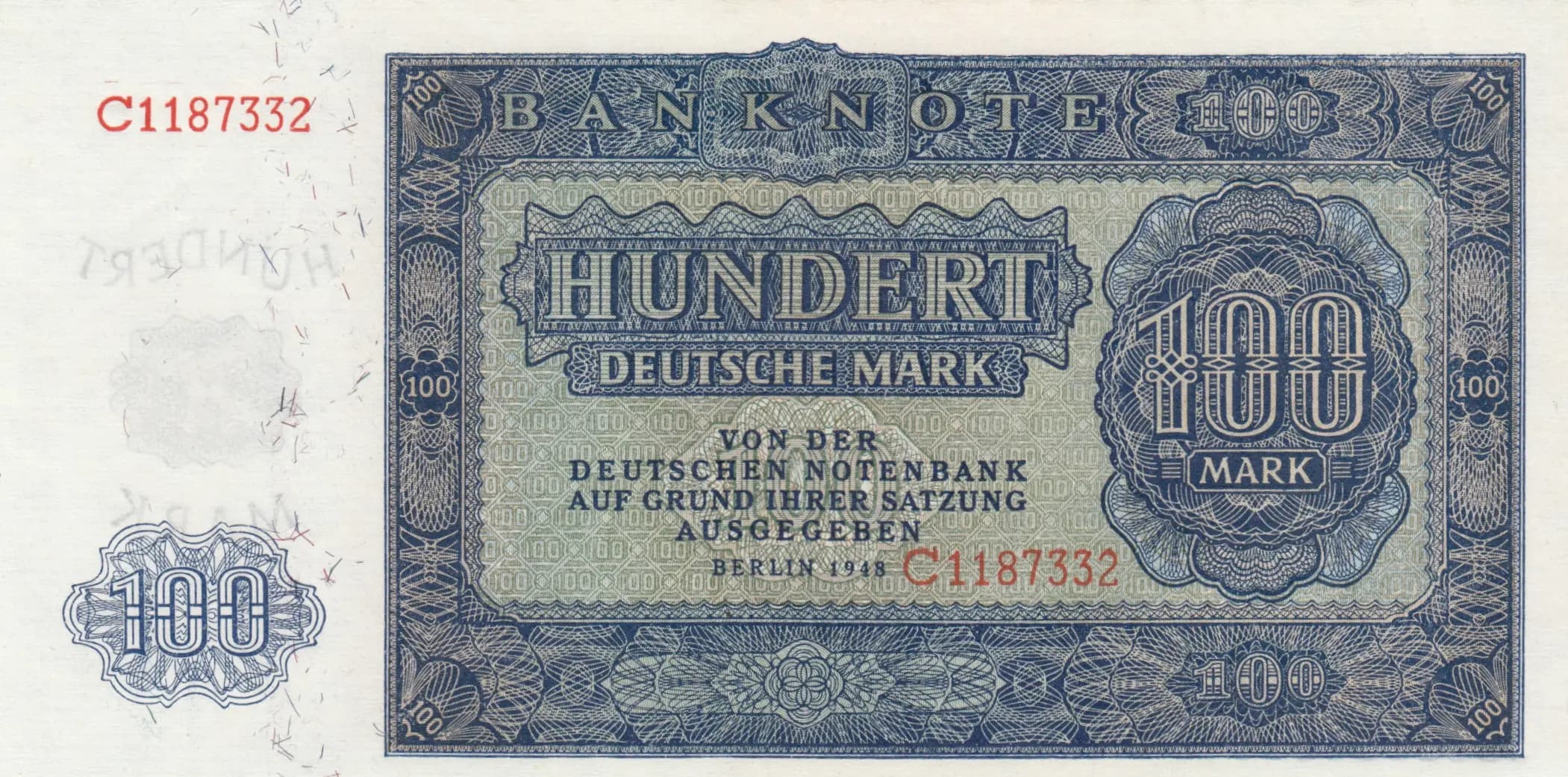 100 mark 1948 from Germany, Democratic Republic, P-15