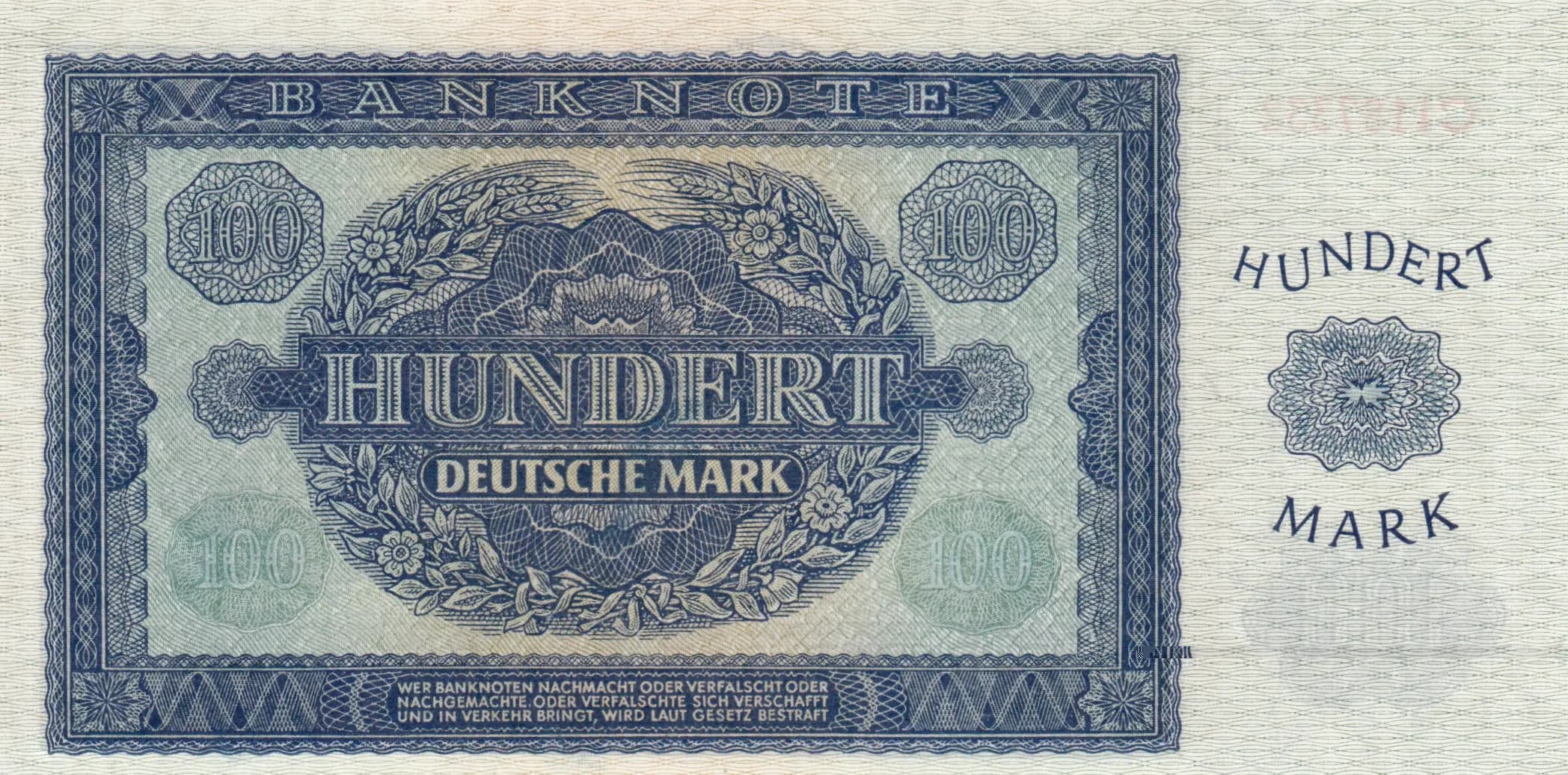 100 mark 1948 from Germany, Democratic Republic, P-15 (1948) — image 2