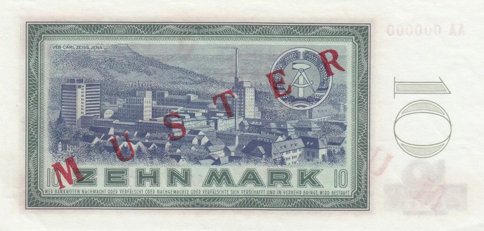 10 mark 1964 specimen from Germany, Democratic Republic, P-23s (1964) — image 2