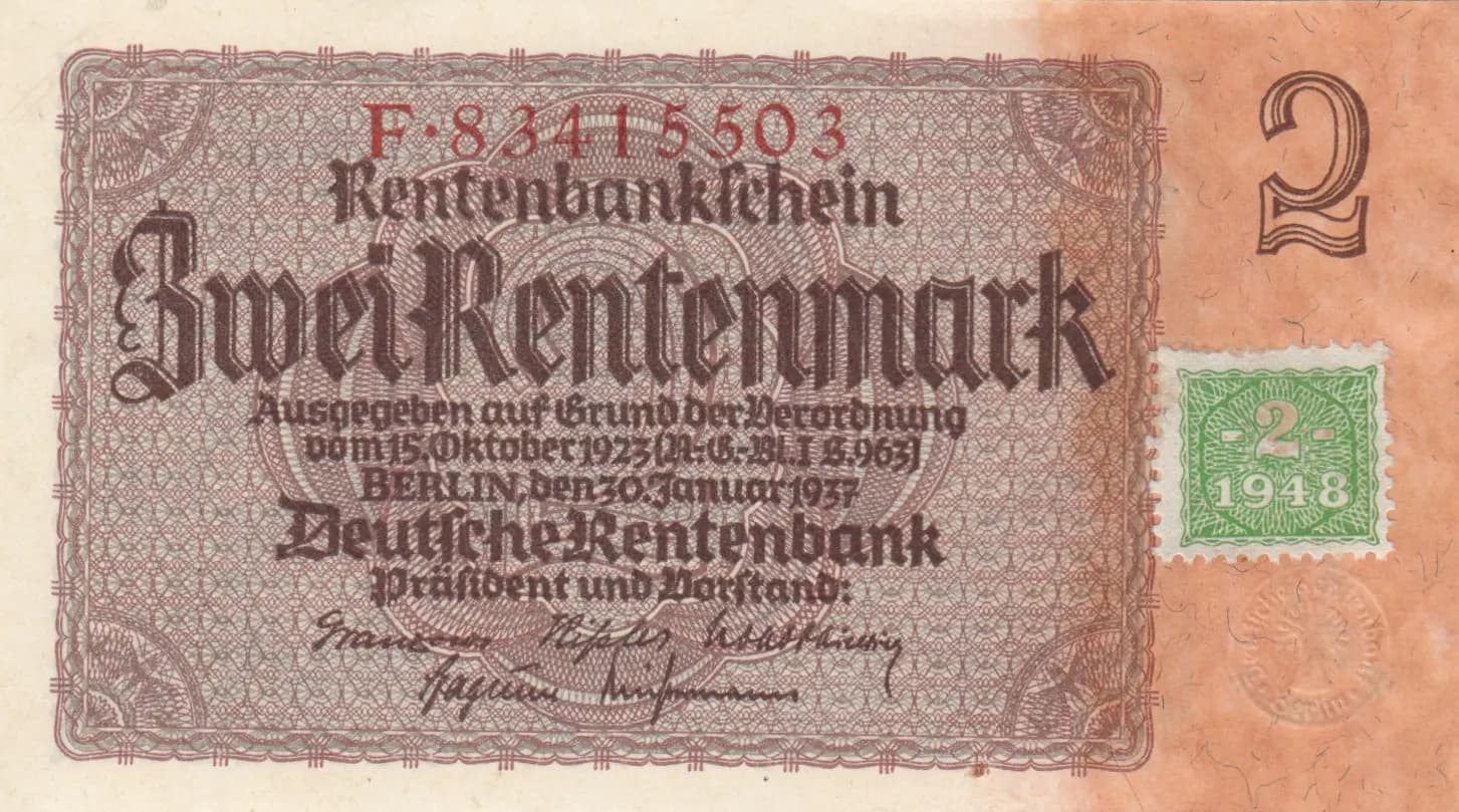 2 mark 1948 from Germany, Democratic Republic, P-2