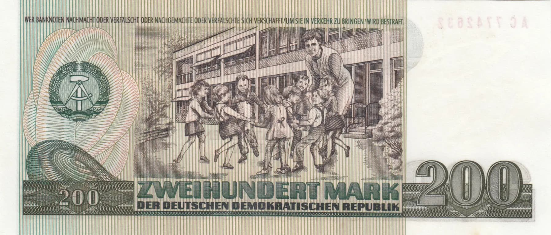 200 mark 1985 from Germany, Democratic Republic, P-32 (1985) — image 2
