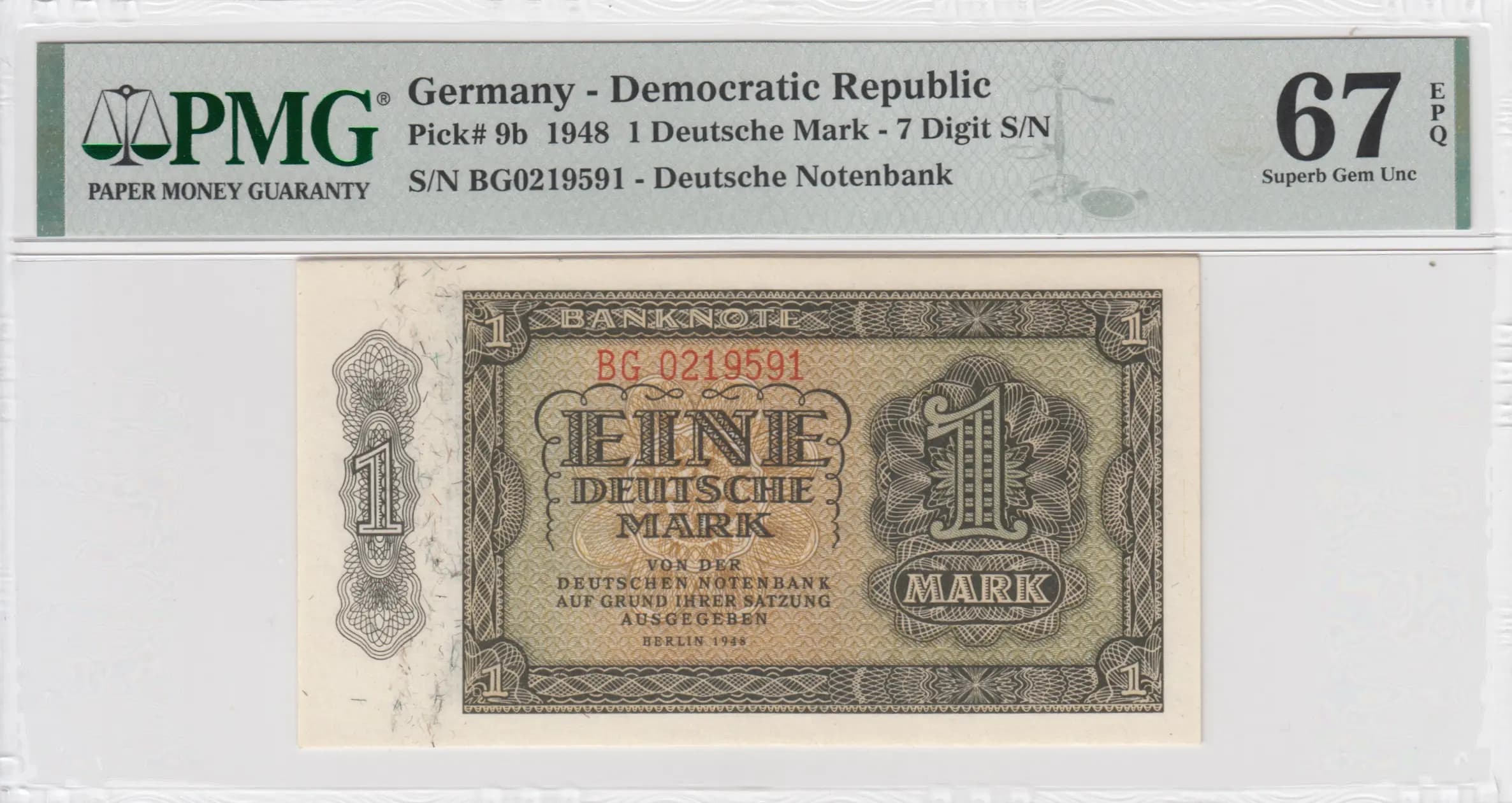 1 mark 1948 from Germany, Democratic Republic, P-9b (1948) — image 1