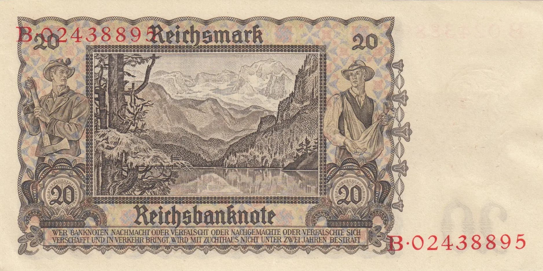 20 mark 1948 from Germany, Democratic Republic, P-5A (1948) — image 2
