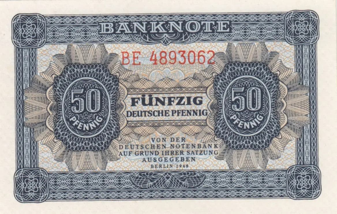 50 pfennig 1948 from Germany, Democratic Republic, P-8b