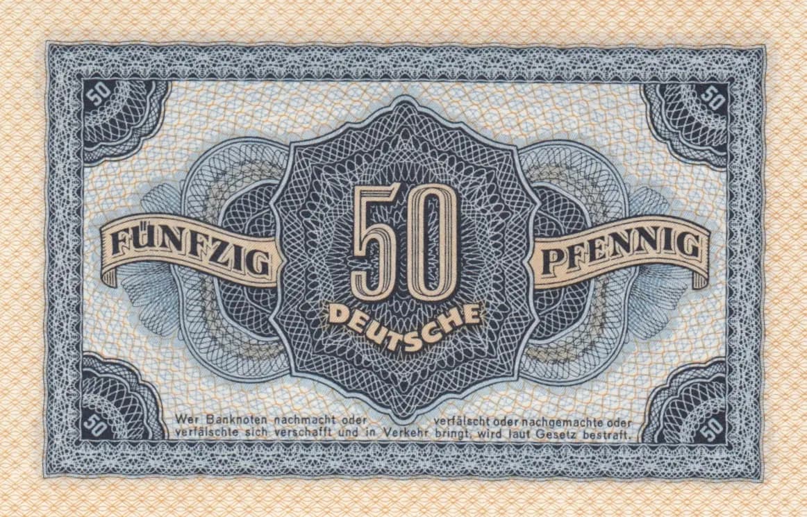 50 pfennig 1948 from Germany, Democratic Republic, P-8b (1948) — image 2