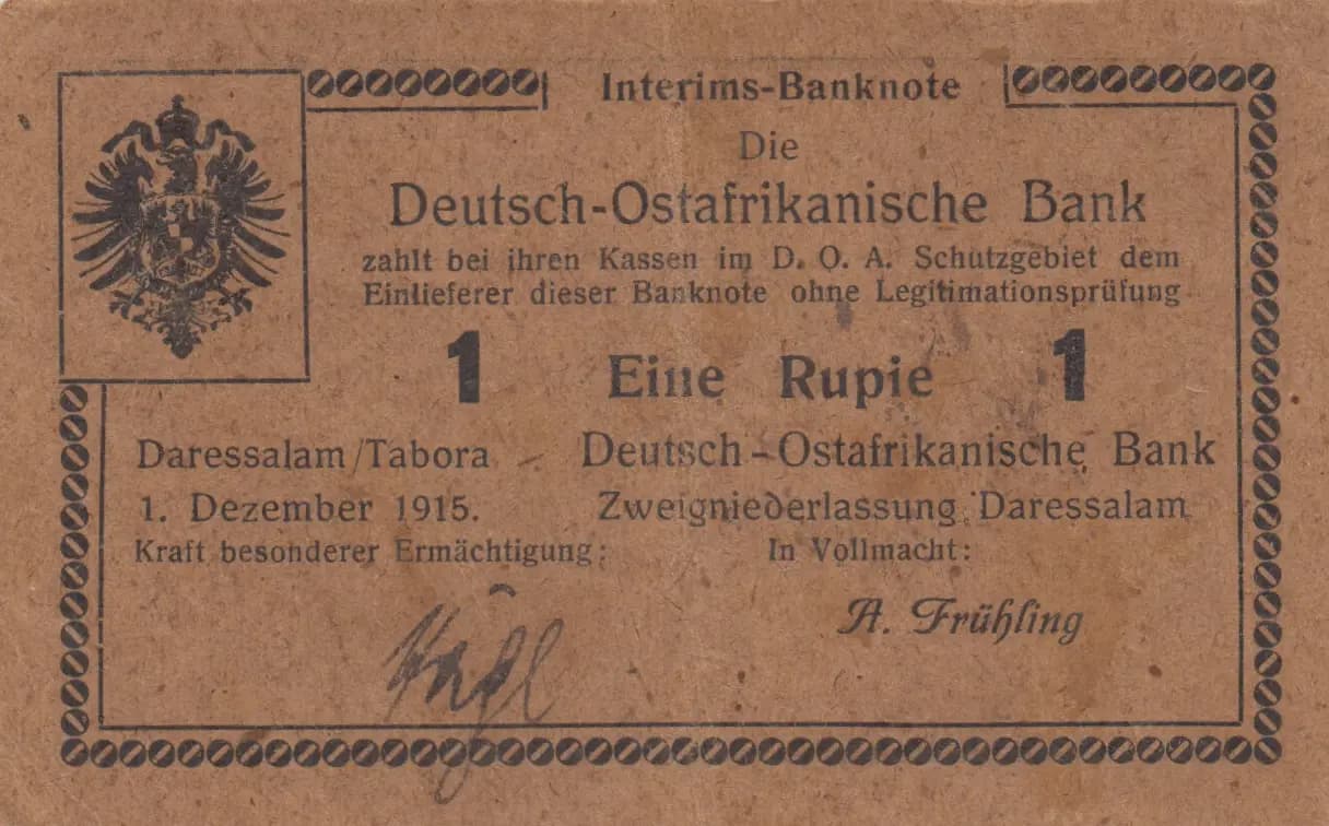 1 rupee 1915 from German  East Africa, P-15 (1915) — image 1