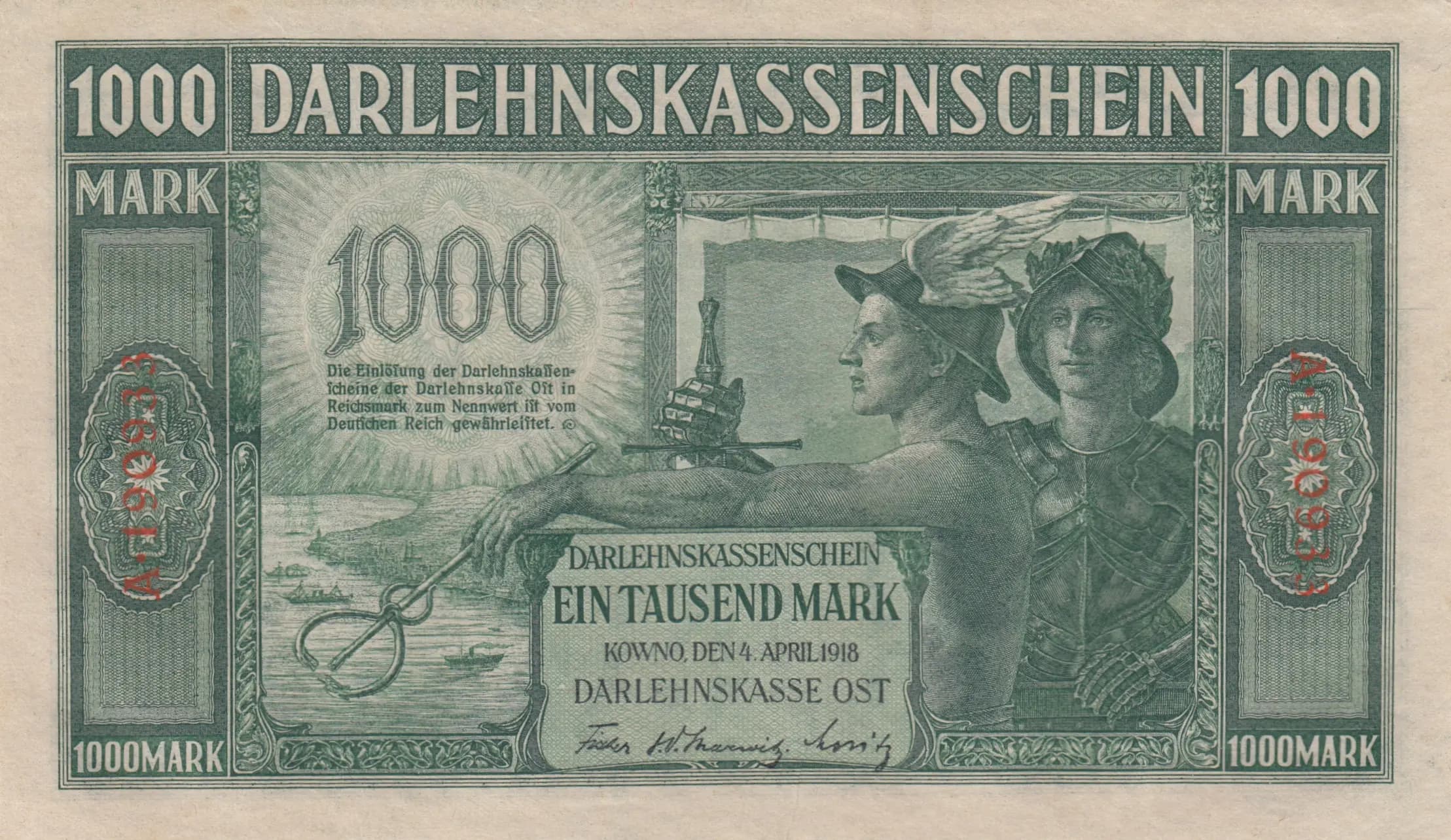 1000 mark 1918 from Germany, P-R134a