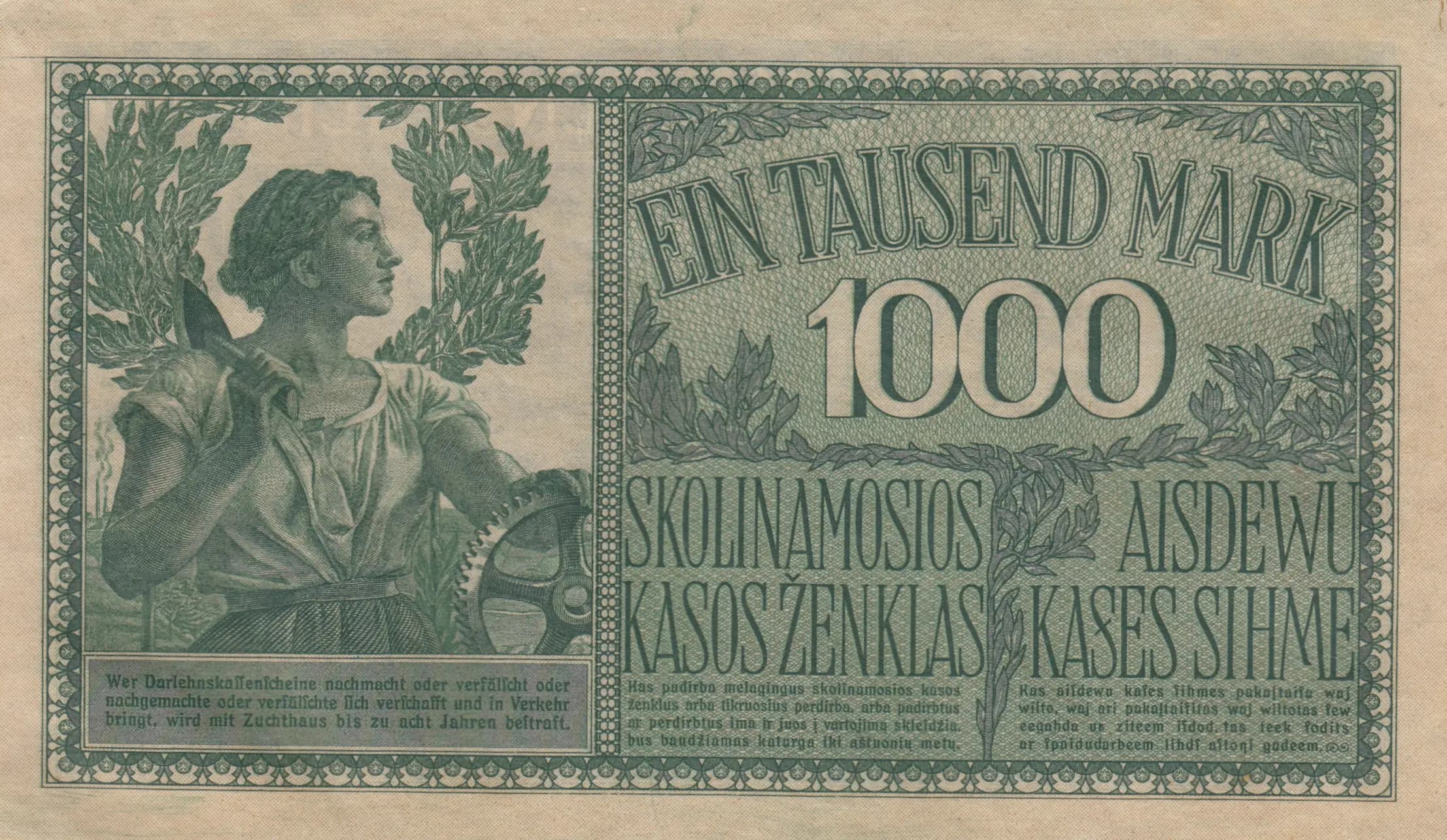 1000 mark 1918 from Germany, P-R134a (1918) — image 2