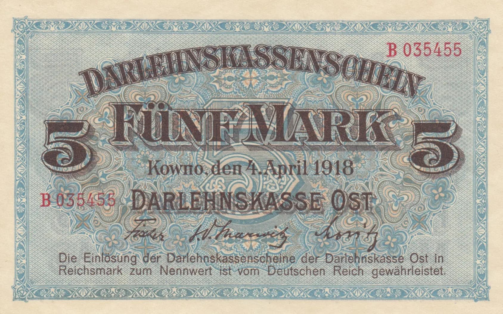 5 mark 1918 from Germany, P-R130 (1918) — image 1
