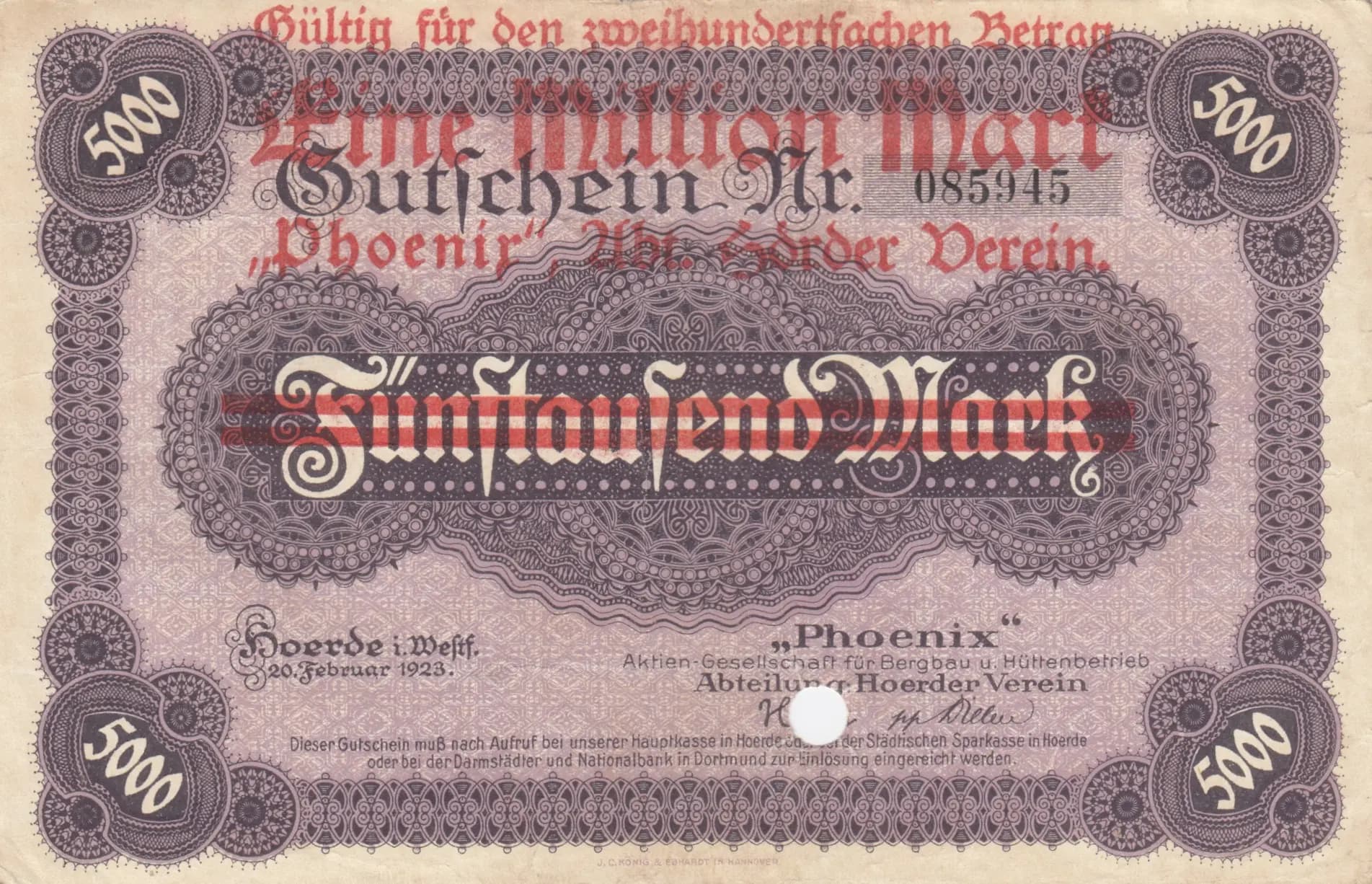 1 000 000 mark 1923 from Germany, P-unlisted