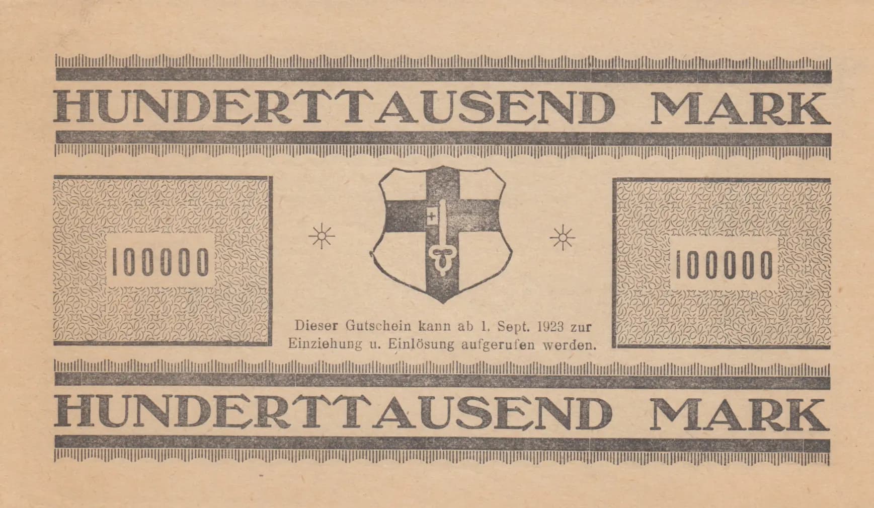 100 000 mark 1923 from Germany, P-unlisted (1923) — image 2