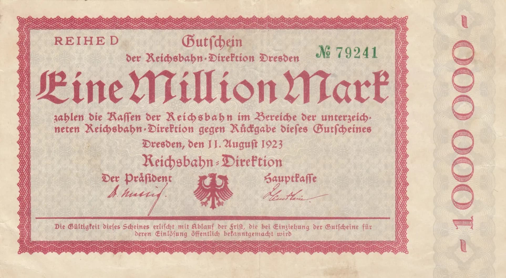 1 000 000 mark 1923 from Germany, P-S1172