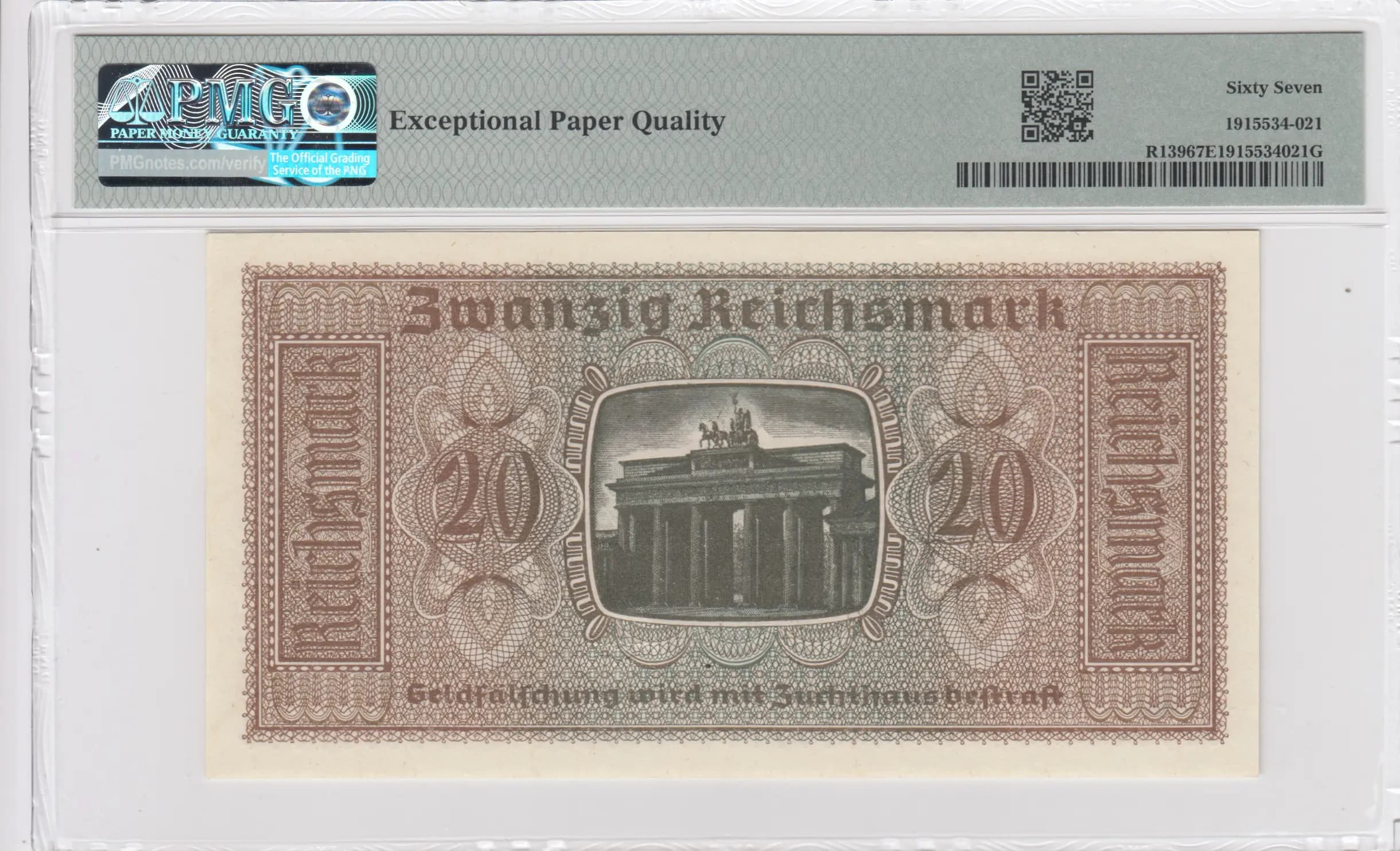 20 reichsmark 1940 from Germany , P-R139 (1940) — image 2