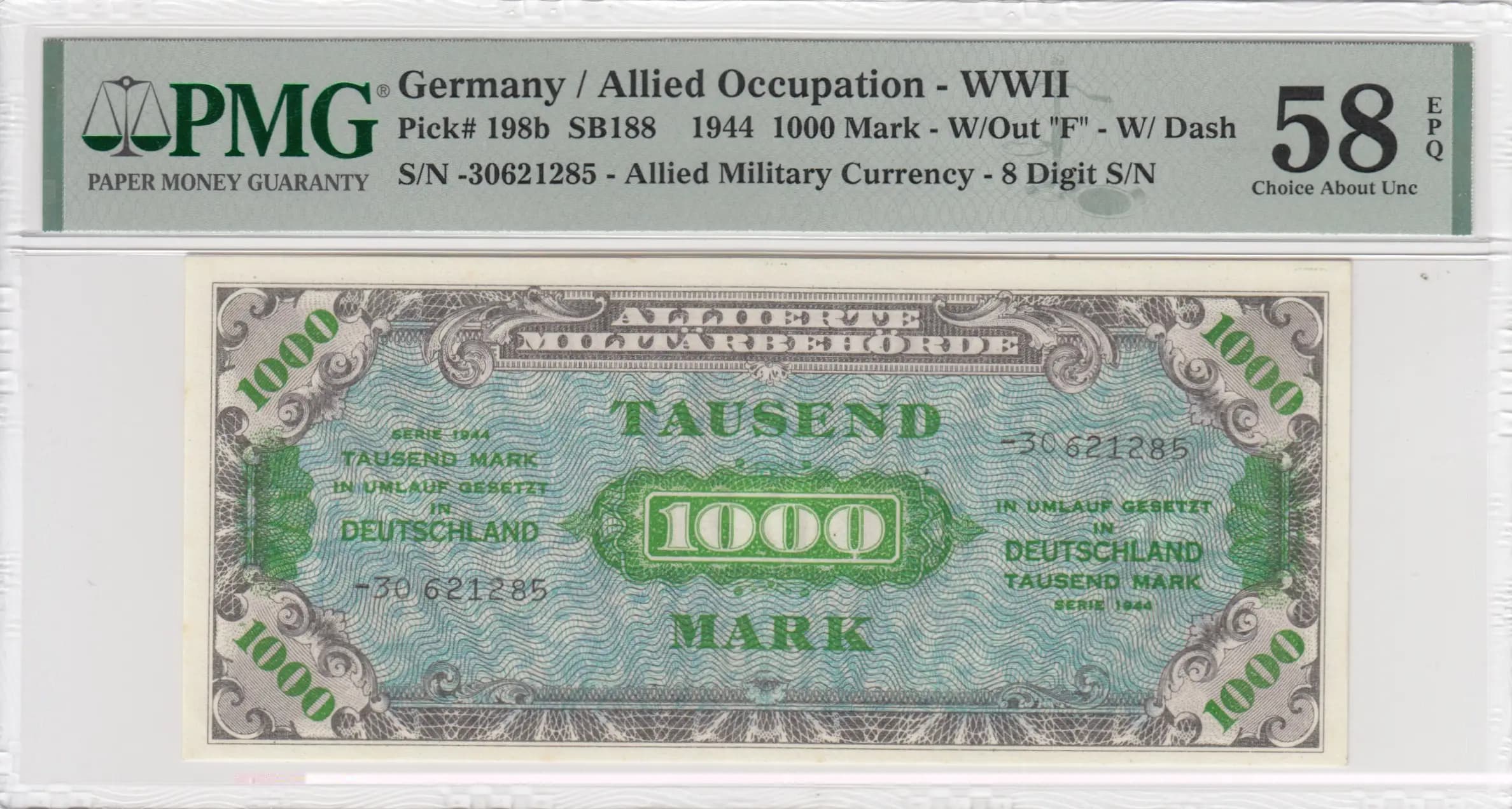 1000 mark 1944 from Germany, P-198b (1944) — image 1