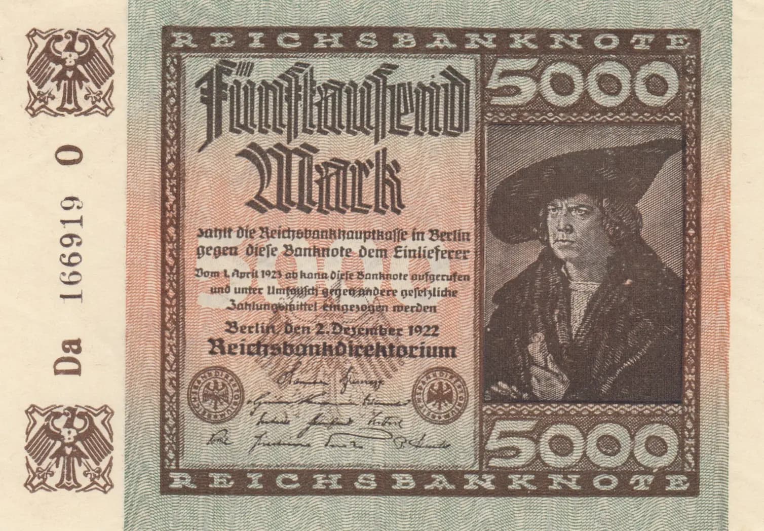 5000 mark 1922 from Germany , P-81a