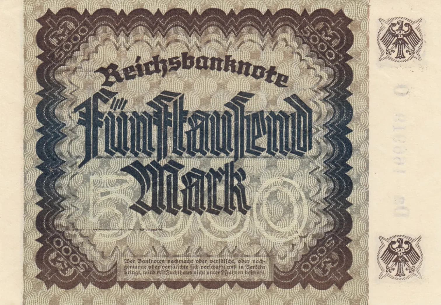 5000 mark 1922 from Germany , P-81a (1922) — image 2